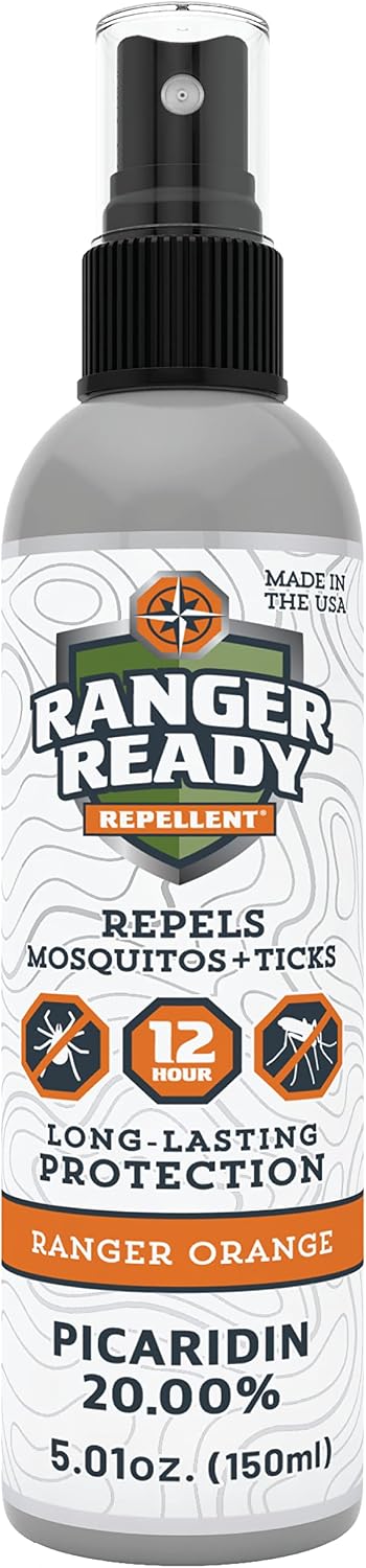 Ranger Ready Repellents Picaridin Insect Repellent Spray with Scent Zero - Mosquito Repellent and Tick Spray (8 oz., Pack of 1)