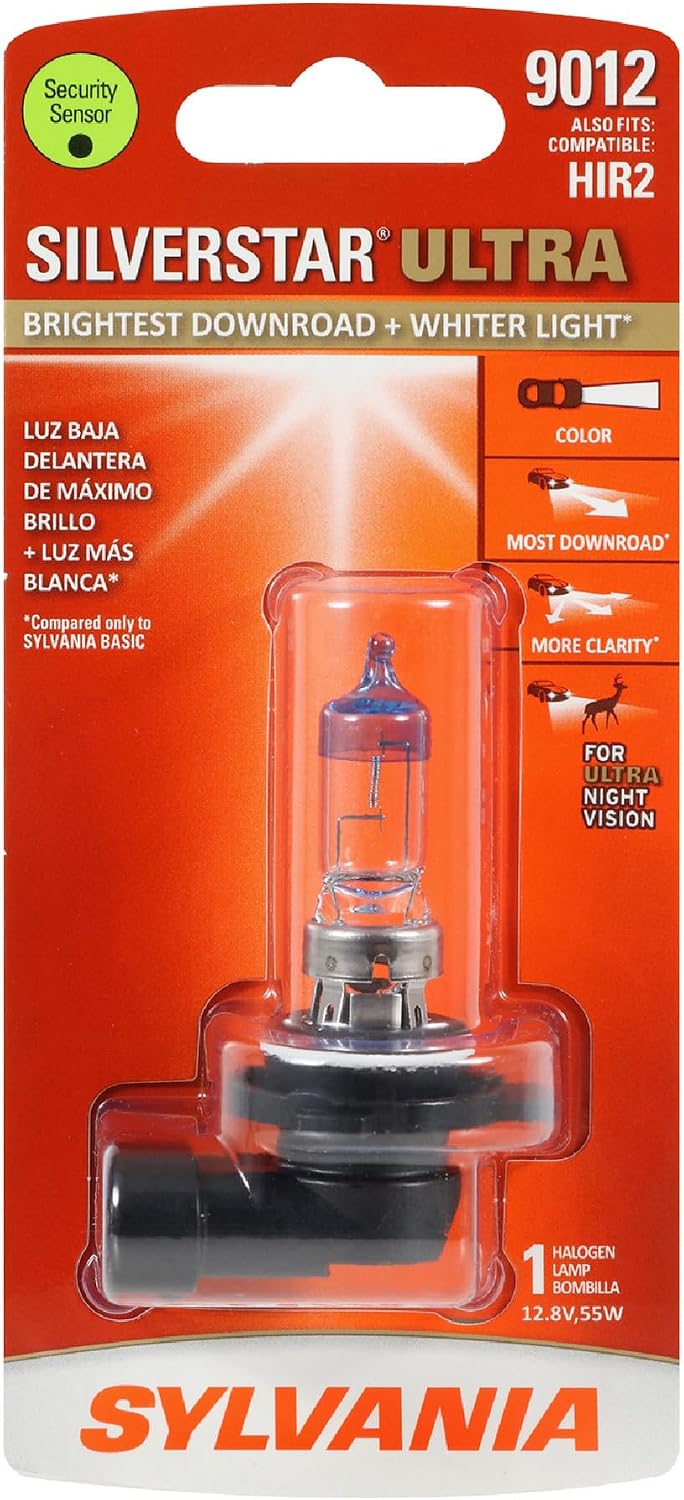 SYLVANIA - 9012 SilverStar Ultra - High Performance Halogen Headlight Bulb, High Beam, Low Beam and Fog Replacement Bulb