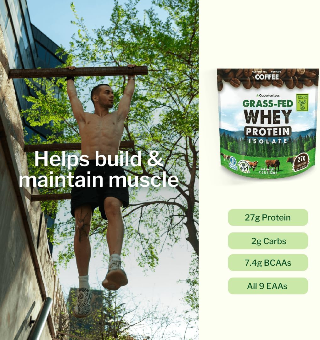 Unflavored Grass Fed Whey Isolate Protein Powder, 1 lb | Isolated, Flavorless Whey made with 100% GrassFed Hormone-Free Milk, It's Unsweetened, Cold-Pressed and Heavy-Metal Tested