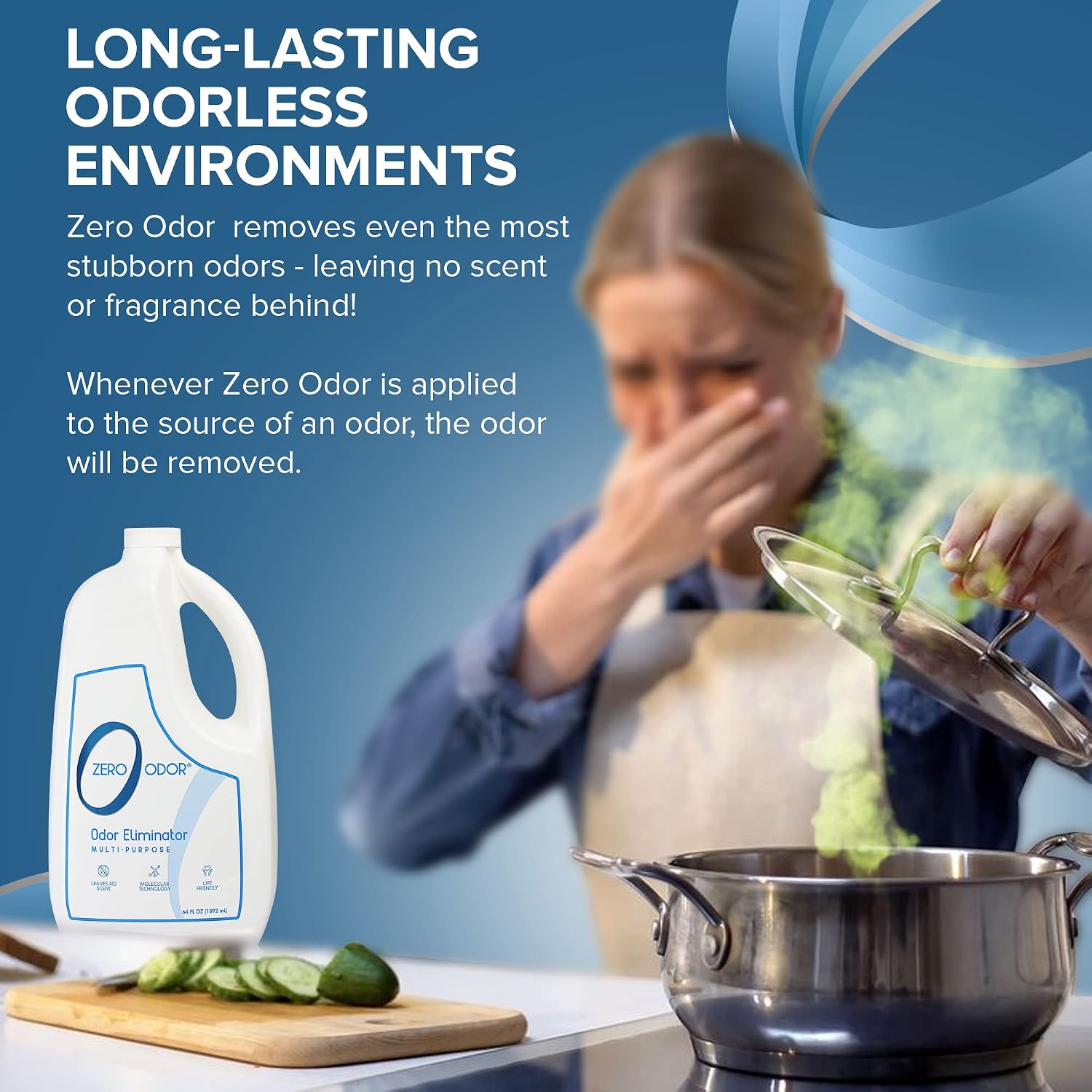 Zero Odor - Multi-Purpose Strong Odor Eliminator for Home, Office, Car, Bathroom, Hotel, Room Deodorizer, and Odor Neutralizer, 16oz