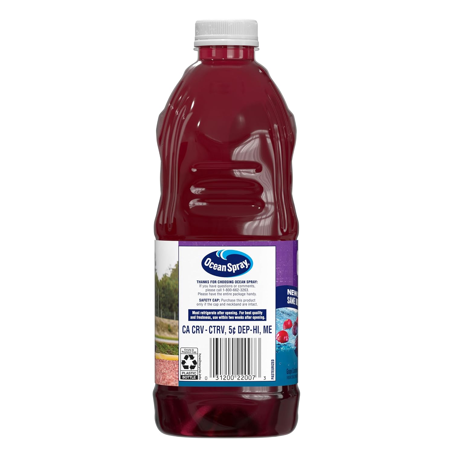Ocean Spray® Cran-Apple™ Juice Drink, 64 Ounce Bottle, 8 Count | Ocean Spray® Cran-Apple™ Juice Drink, Made with Real Fruit Juice, 64 Fluid Ounce Bottle