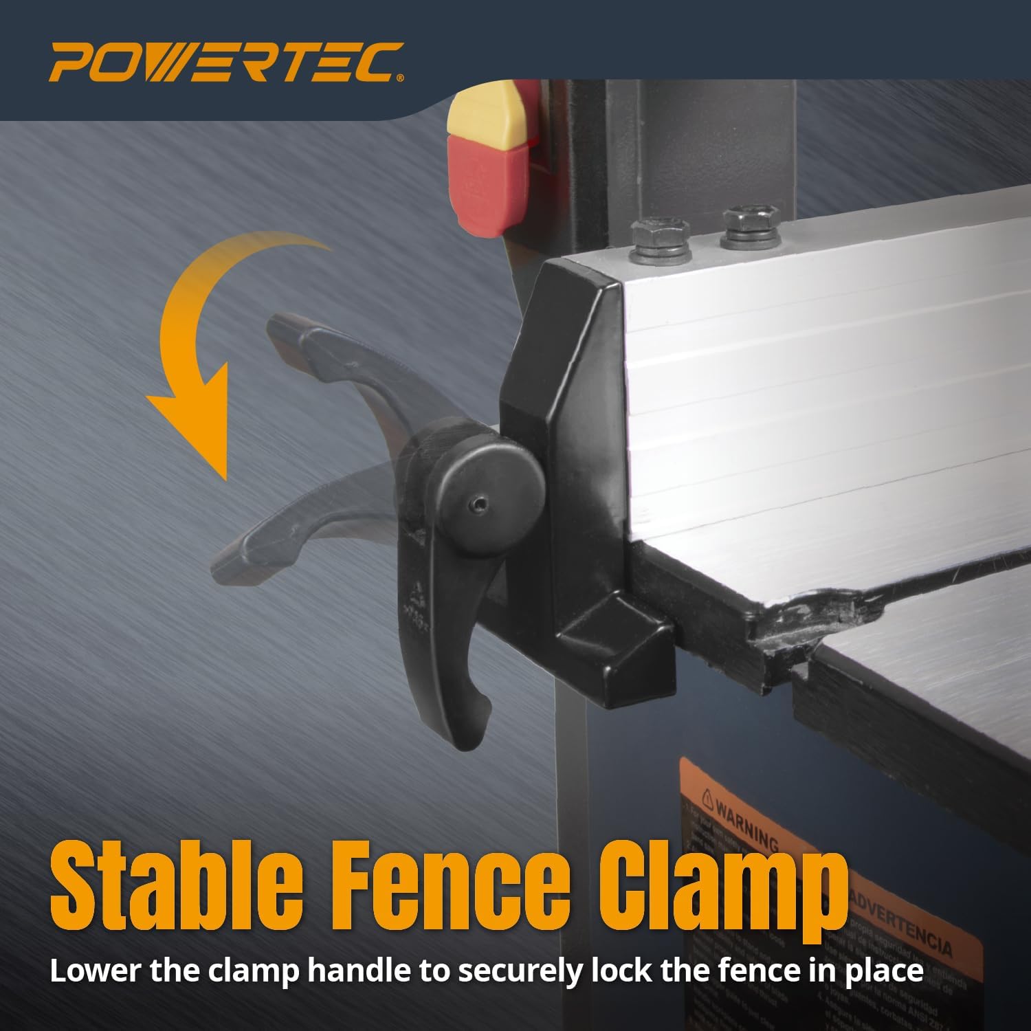 POWERTEC BS900RF Rip Fence for POWERTEC BS900 Wood Band Saw and Similar Band Saws with a Work Table Size of 11-1/8” to 11-13/16”