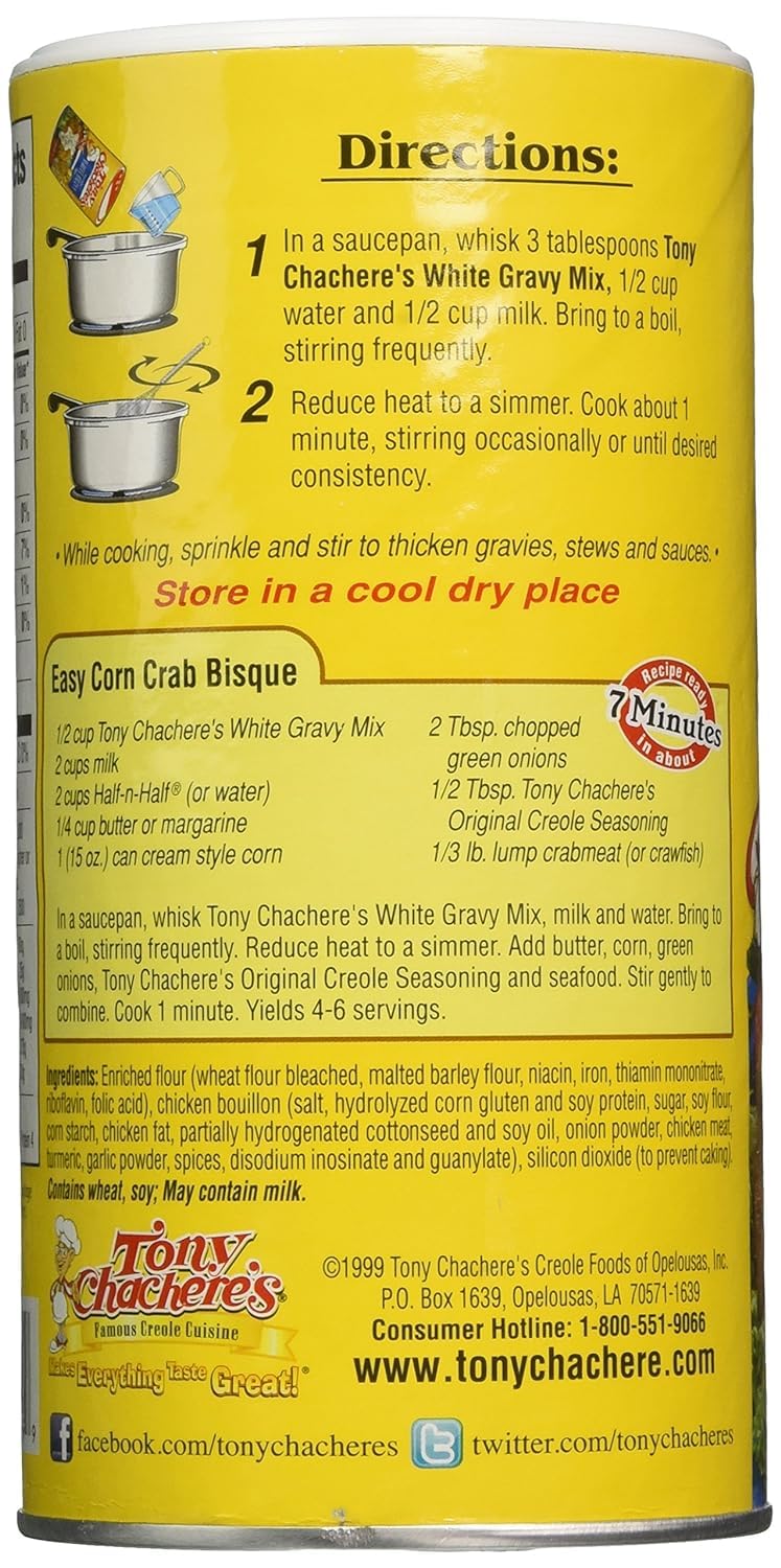Tony Chachere Instant Gravy Mix, Creole, Roux, 3 Count