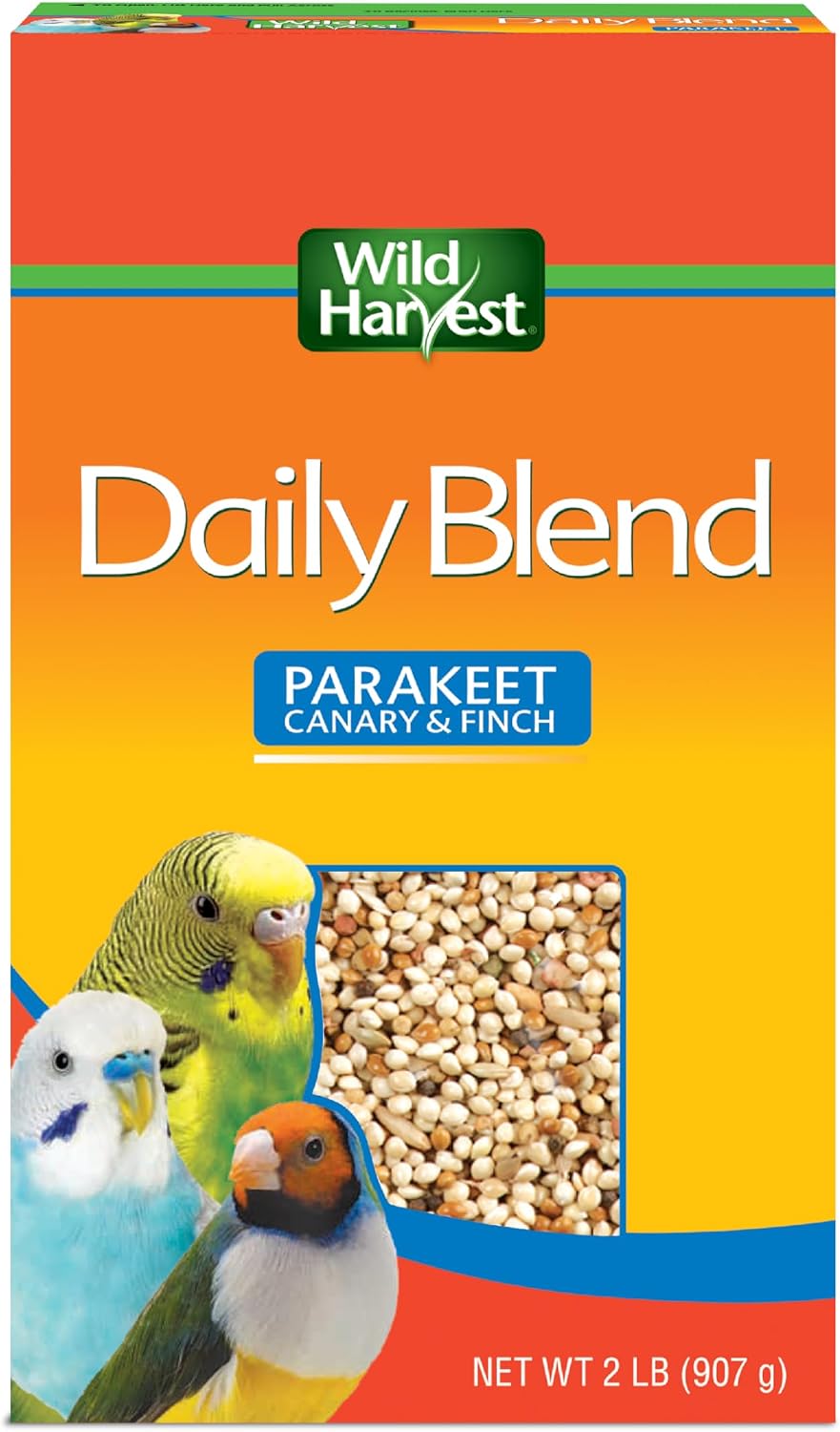 Wild Harvest Daily Blend Nutrition Diet Parakeet, Canary And Finch, Bird Food, 5 Pounds