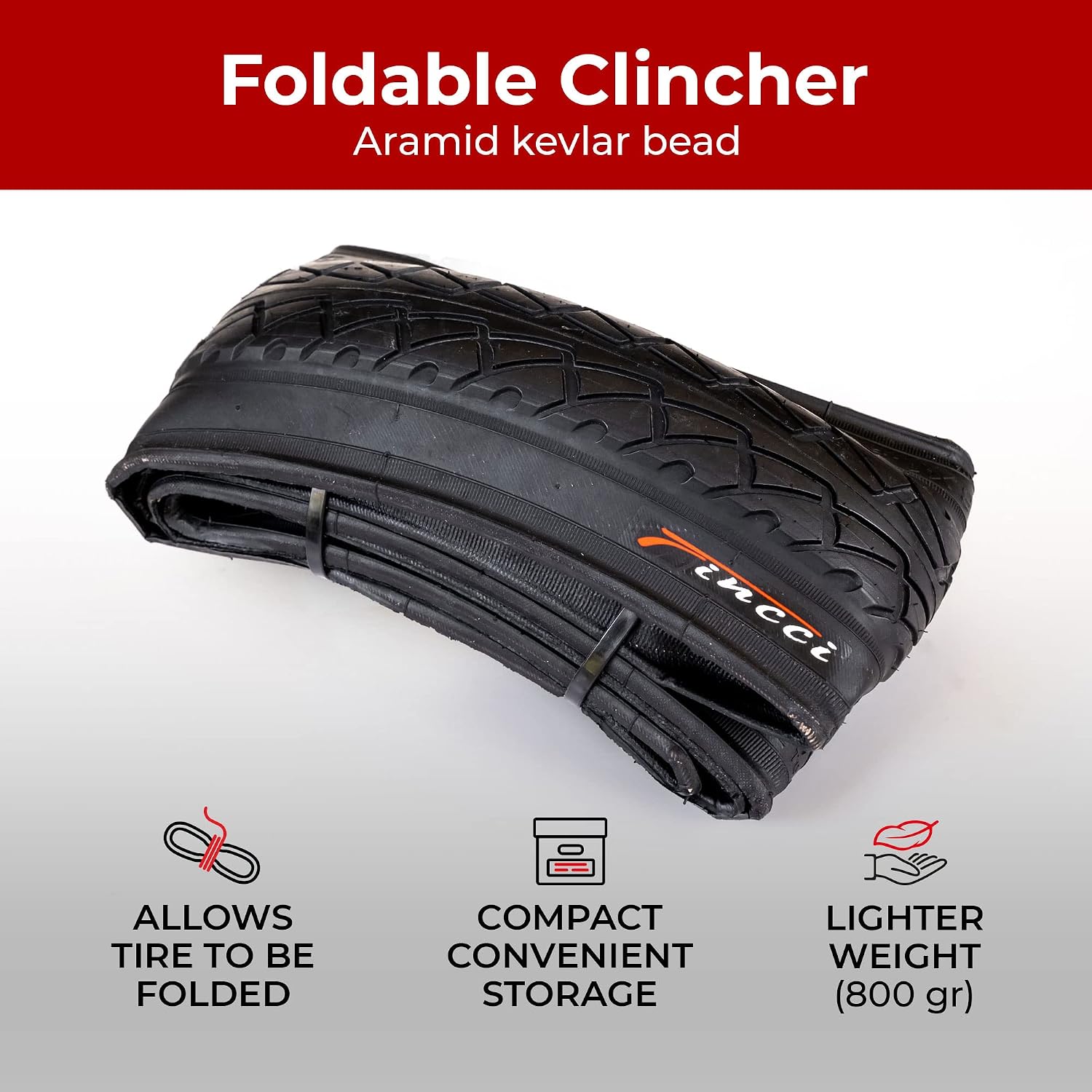 Set 26x2.125 City Bicycle Tire & Tubes Schrader/Presta - Foldable 54-559