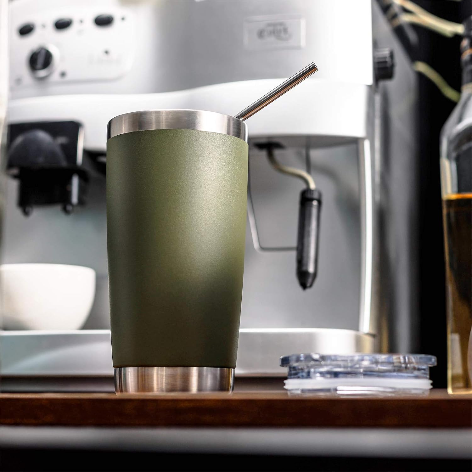 COMOOO 20oz Double Wall Vacuum Insulated Travel Mug