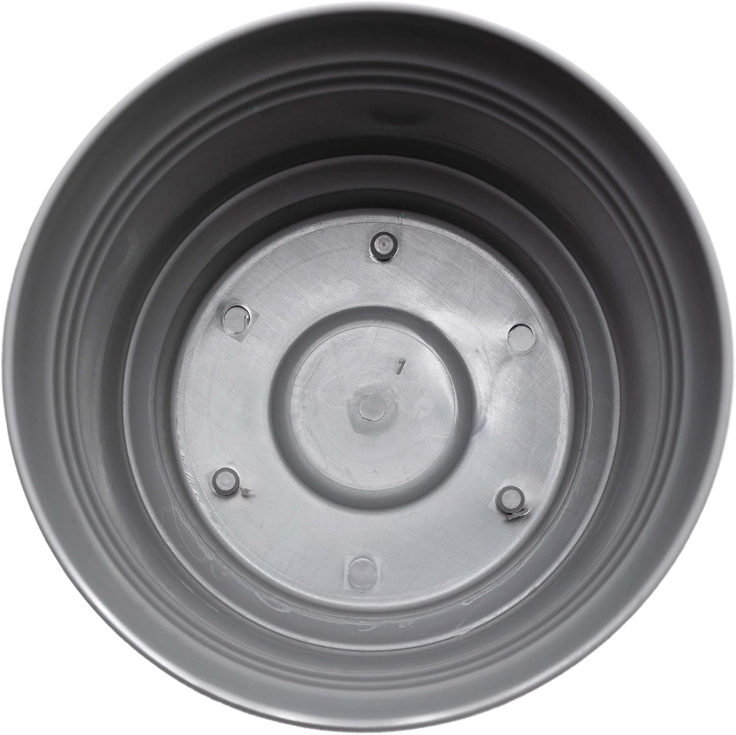 Bloem Saturn Round Planter with Saucer Tray: 14" - Black - Durable Plastic Pot, Matte Finish, Removable Saucer, for Indoor & Outdoor Use, Gardening, 5 Gallon Capacity