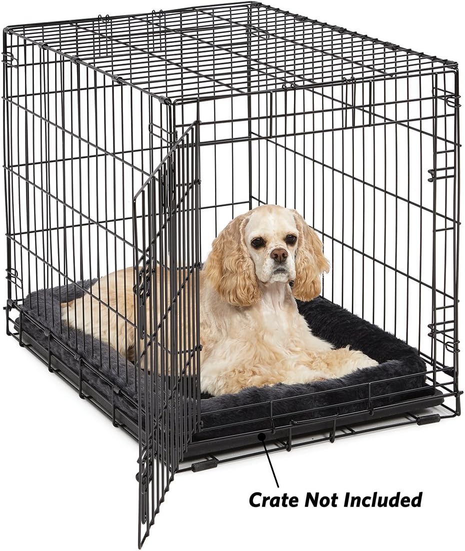 MidWest Homes for Pets QuietTime XXS Dog Bed – Cinnamon Faux Fur Bolster, Ultra-Soft and Machine Washable, Fits 18-Inch Crates and Carriers, for Small Dogs and Cats
