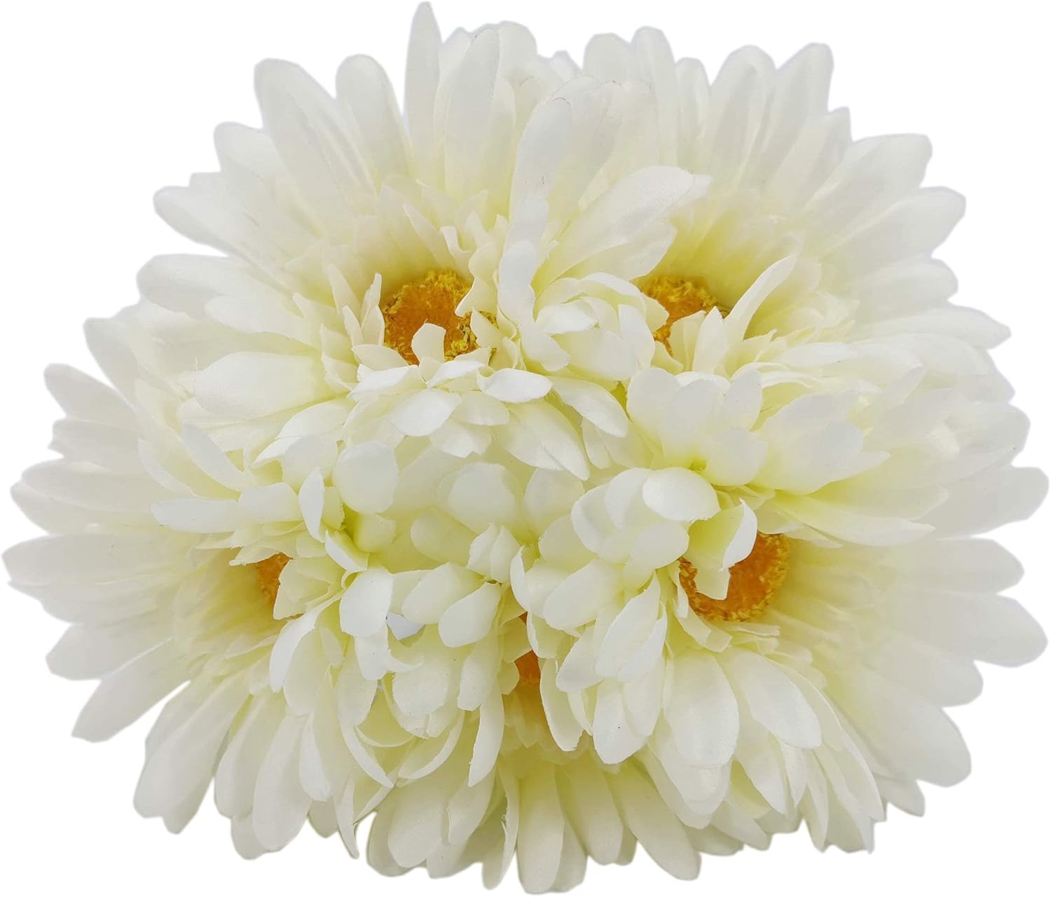 TOPIA Artificial African Daisies Flowers African Daisy Silk Flowers Artificial Gerbera Daisies Pack of 10 (Yellow)