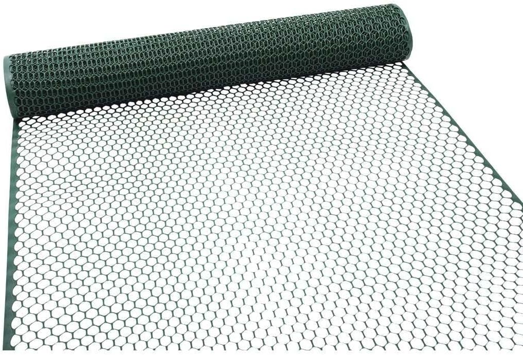 Tenax Poultry Fence - Green Plastic Poultry Fencing, Lightweight, Weather Resistant - 3-ft x 25-ft - Plastic
