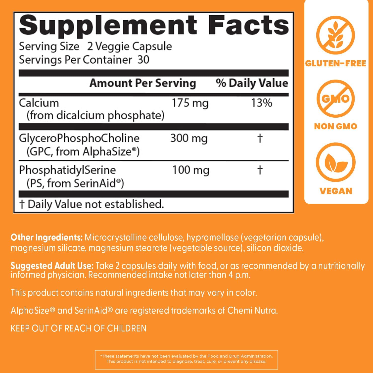Doctor's Best Natural Brain Enhancers - Brain Health Supplement for Memory and Focus Support, PhosphatidylSerine, Alpha GPC
