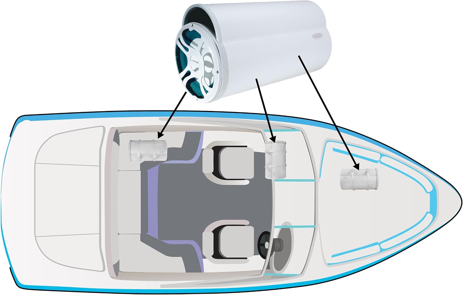 Bazooka MBT8014 8-Inch 4-Ohm Marine | Marine Trademark Bass Tubes enclosure, UV salt fog certified, 8 inch woofer