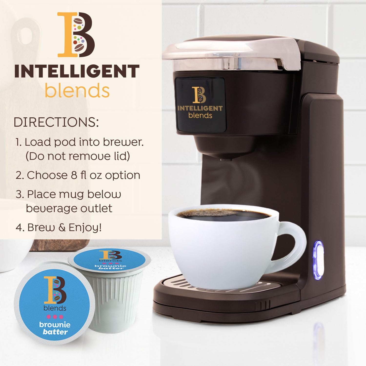 Intelligent Blends Dark Roast Coffee Pods 100ct Keurig Compatible