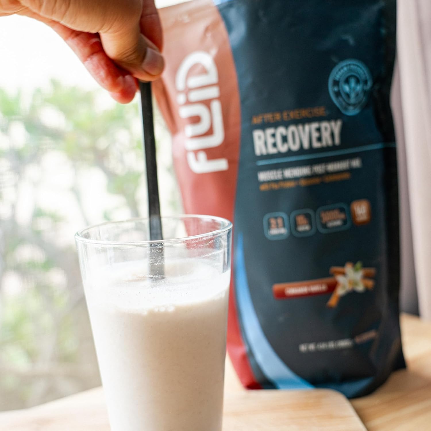 Fluid Recovery, Post-Workout Drink Mix, Whey Isolate Protein, L-Glutamine, Carbs, All Natural Ingredients, Gluten-Free, Lactose-Free (Tropical Fruit)