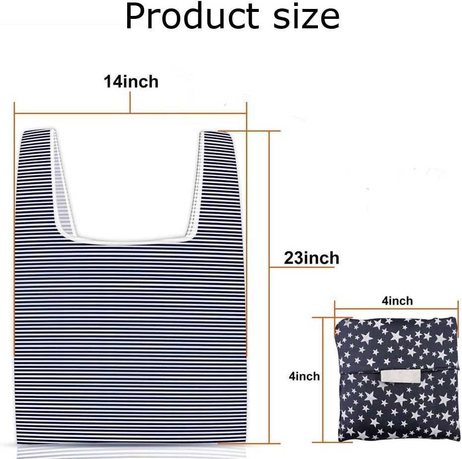 Kaxich Reusable Grocery Shopping Bags - Foldable Eco-friendly Shopper Tote Bags (4 Pack) Waterproof & Machine Washable