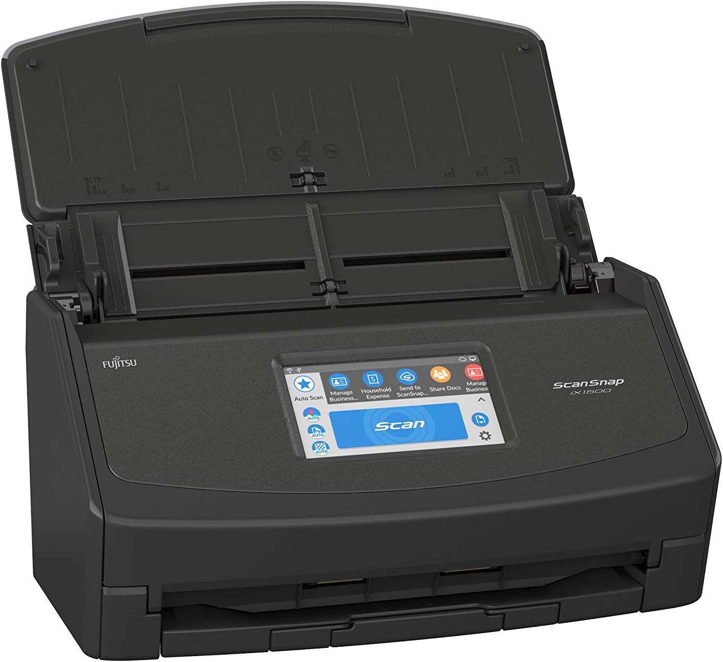 Fujitsu ScanSnap iX1500 Color Duplex Document Scanner with Touch Screen for Mac and PC (Black Model, 2020 Release) (Renewed)