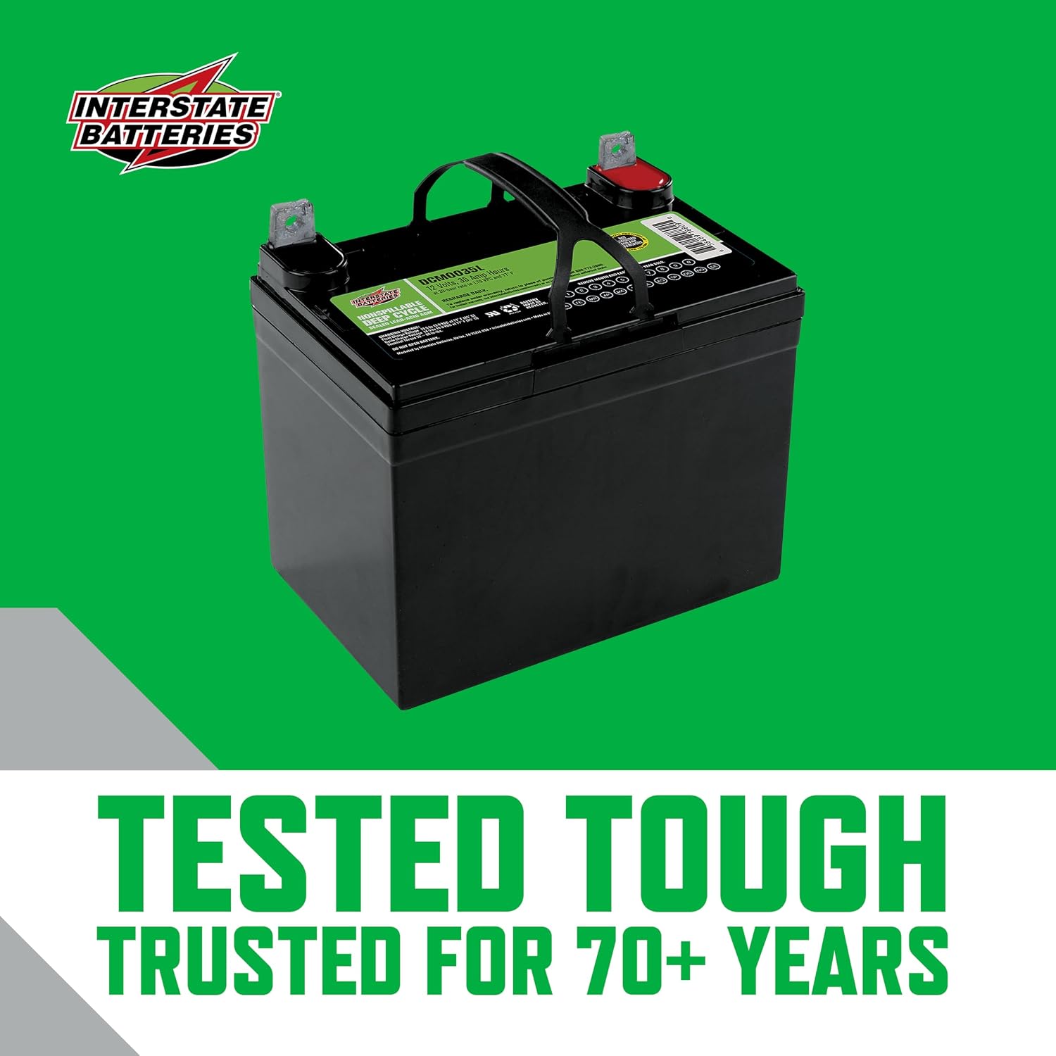 Interstate Batteries 12V 35Ah SLA AGM Deep Cycle Battery Insert Terminal