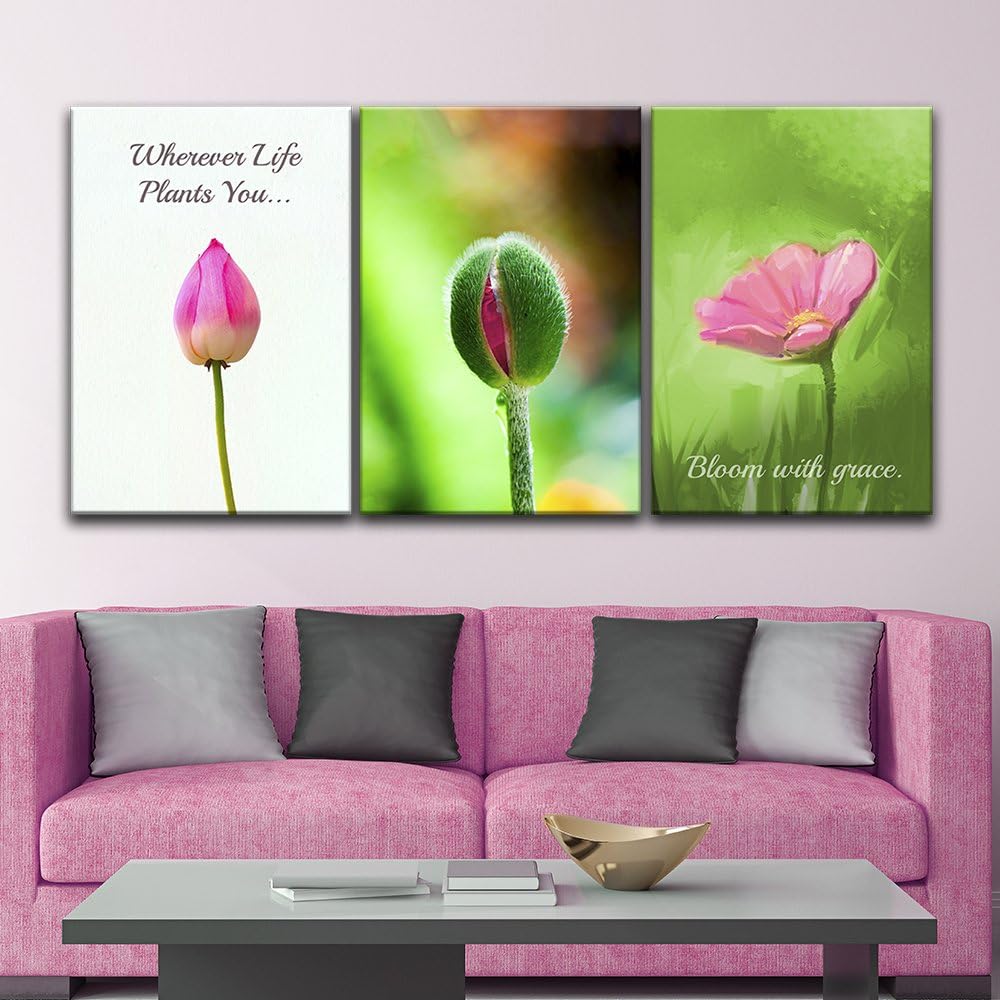 wall26 Canvas Prints Wall Art - Ocean Themed 3 Panel Wall Art with Wave,Anchor and Rudder - 16"x24" x 3 Panels