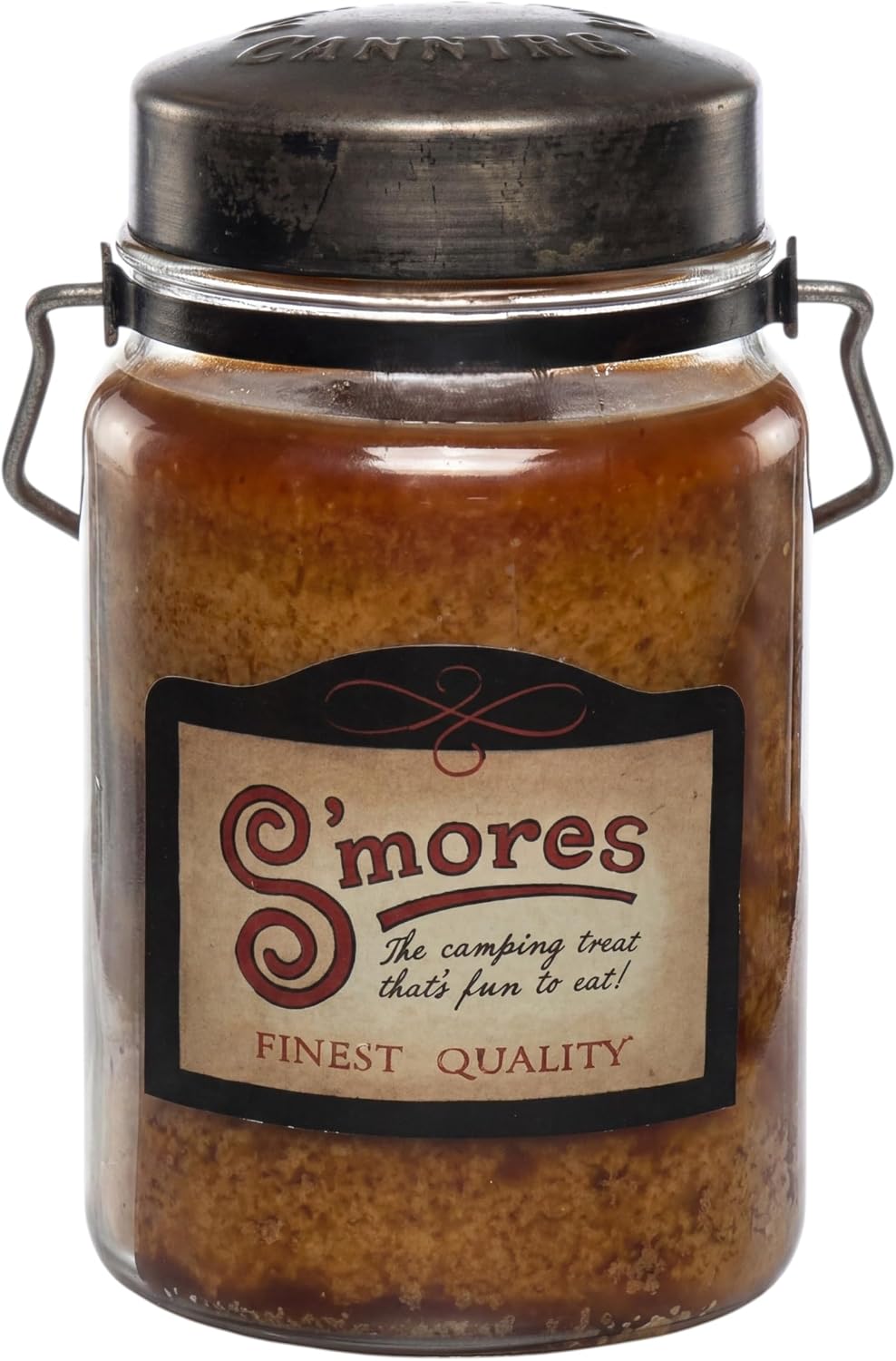 McCall’s Candles | Hot Buttered Rum | 26 oz Scented Candle | USA-Poured | Vintage Rustic Jar with Carrying Handle | Warm Buttery Spiced Rum Fragrance