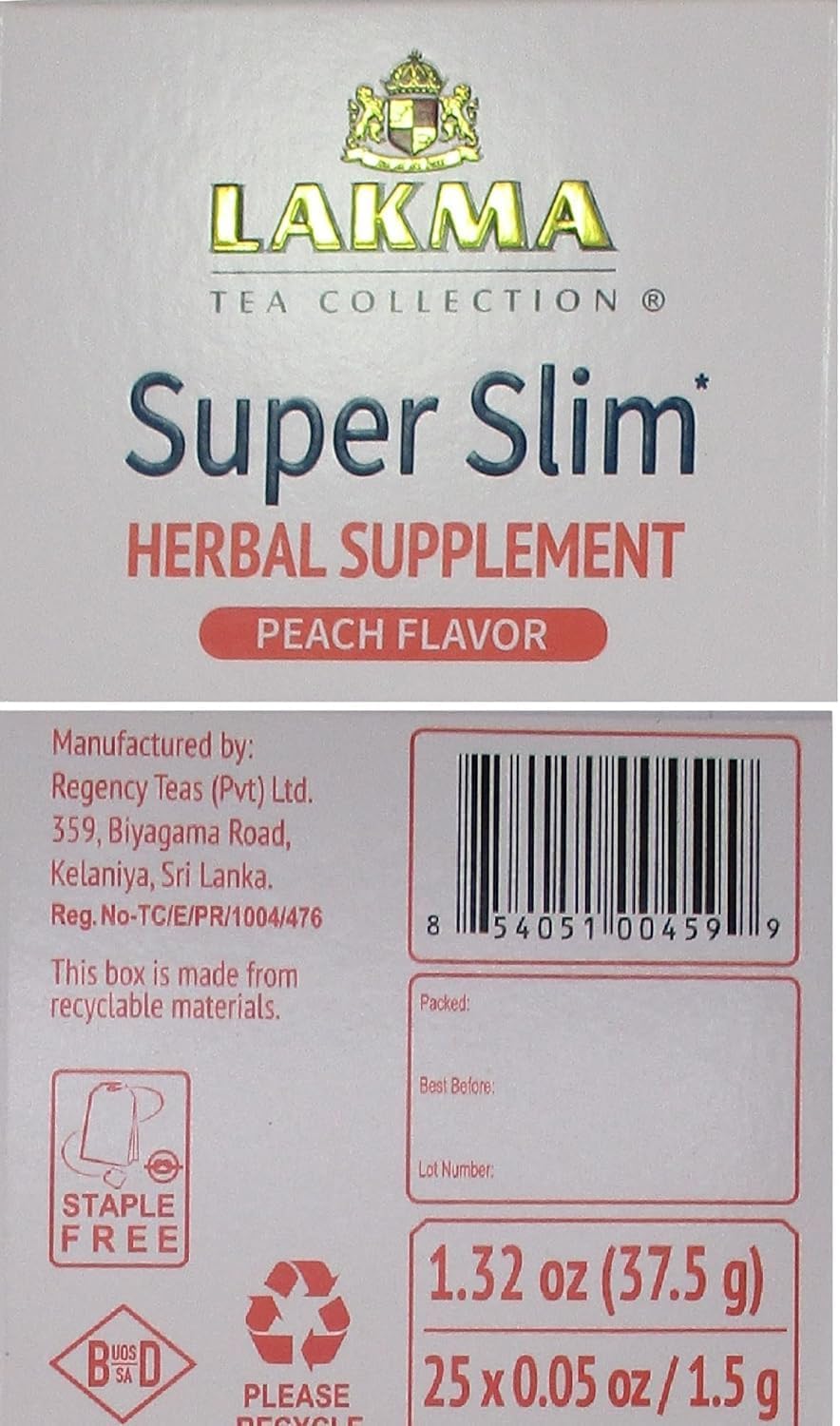 HYLEYS Lakma 14 Day Weight Loss Kit Green Tea - 42 Tea Bags