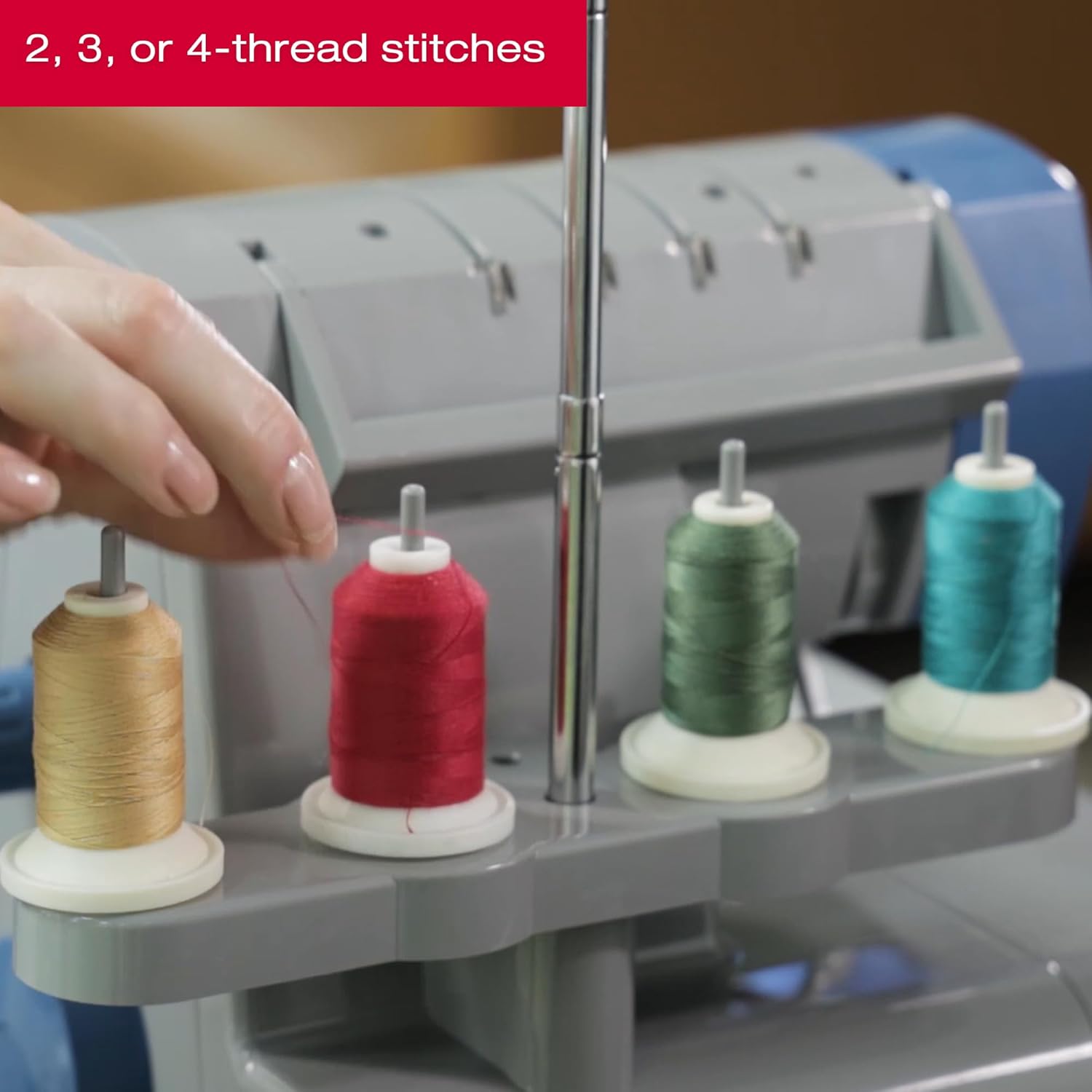 SINGER® X5004-HD Serger Overlock Machine, 2-3-4 Thread Capability