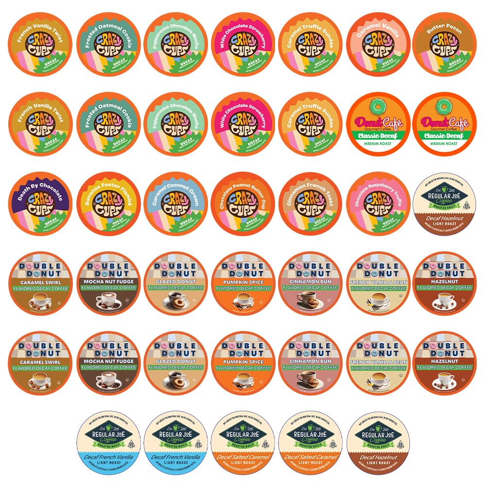 Crazy Cups Flavored Coffee Pods, Peppermint Chocolate Mocha Coffee, Single Serve for Keurig K-Cups Machines