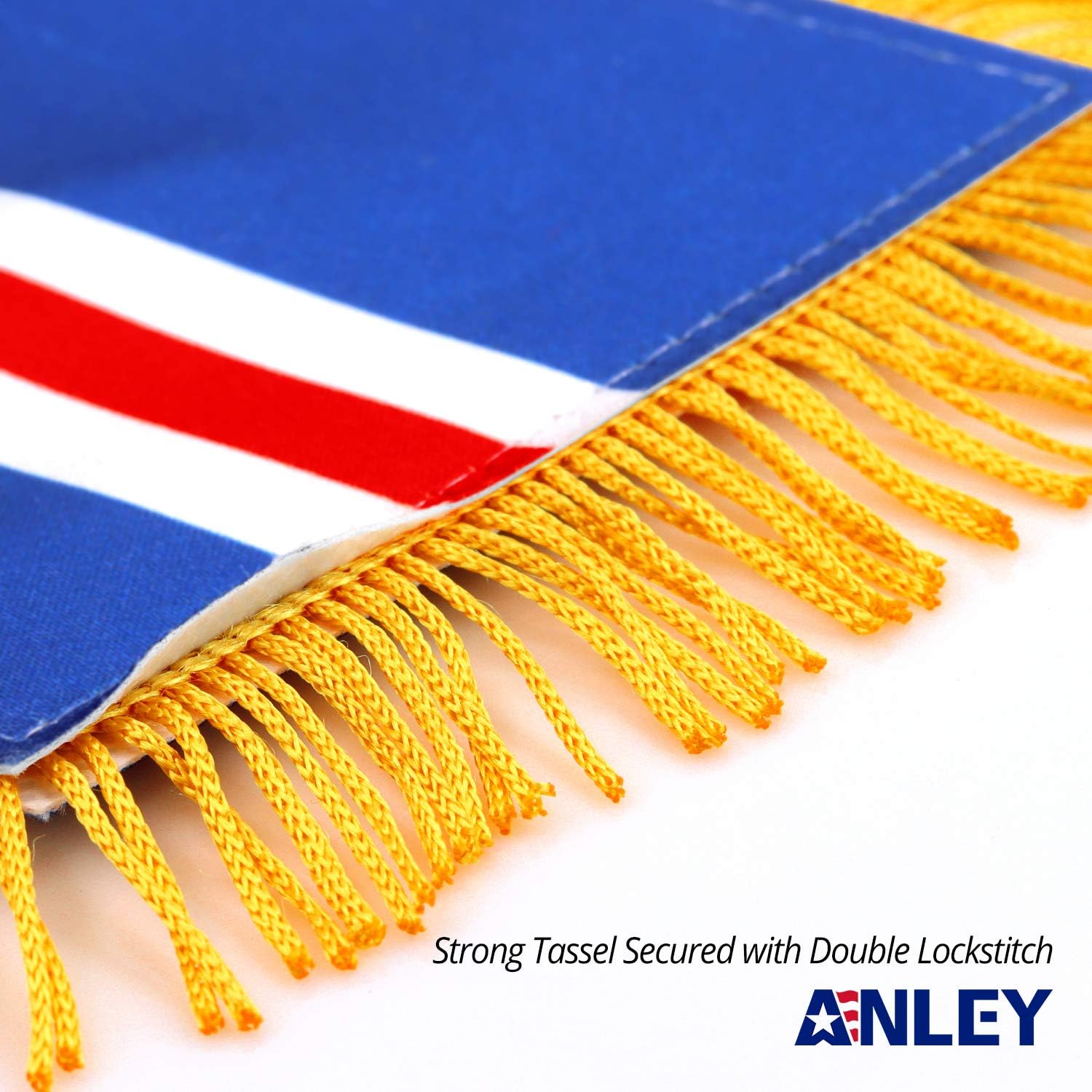 Anley 4 X 6 Inch Nicaragua Fringy Window Hanging Flag - Mini Banner & Car Rearview Mirror Décor - Fringed Nicaraguan Hanging Flag with Suction Cup