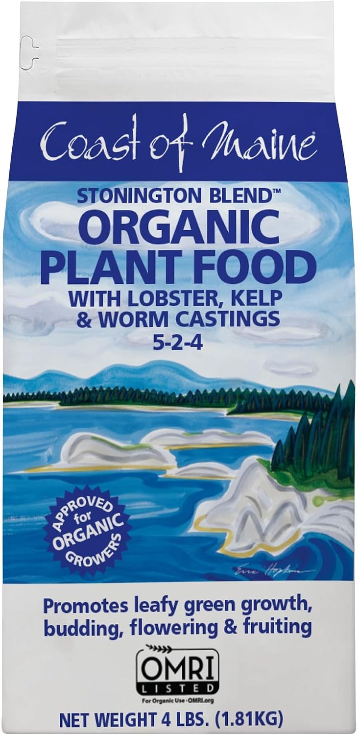 Coast of Maine CMSBO15 Stonington Blend Organic Growers Potting Soil Mix with All Natural Oceanic Ingredients for Planters and Pots, 1.5 Cubic Feet