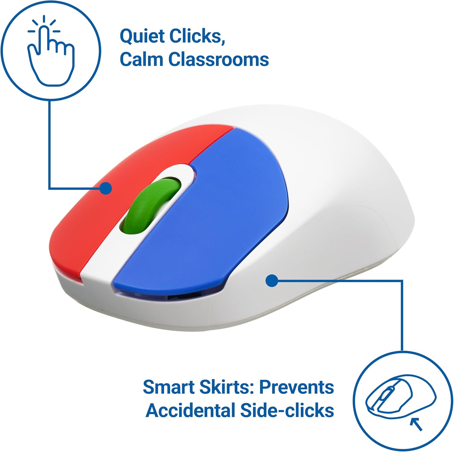 Clevy Kids Mouse - Colorful Ergonomic USB Computer and Laptop Kids Mouse for School and Home Computer Use - Wired Children Friendly - Compatible with Windows, macOS, Chromebook