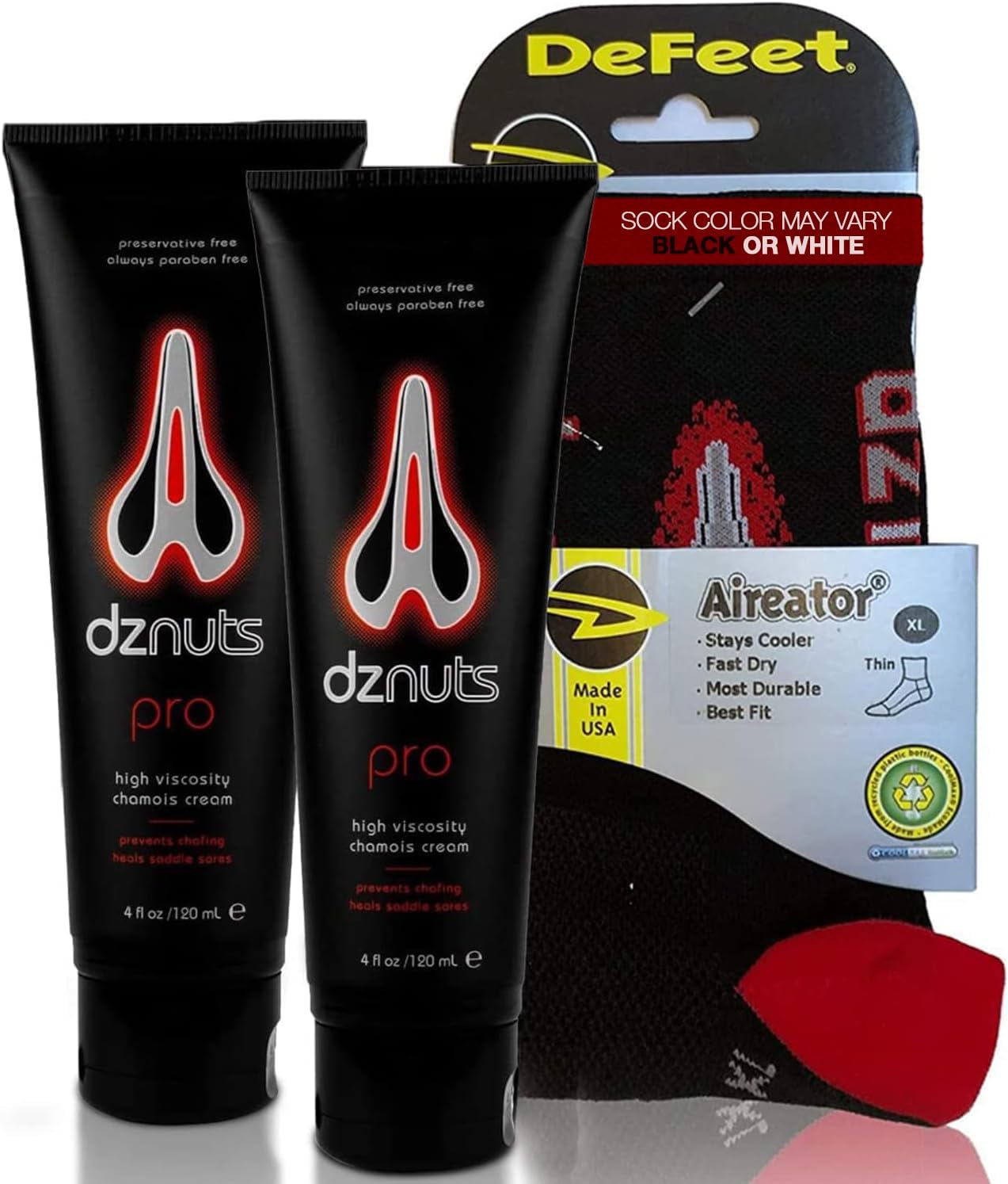 dznuts Men's Pro Chamois Cream, Anti -Chafing Cream for Saddle Sores, Chafing, Rubbing, Inner Thighs Friction for Cyclists, Runners, Triathletes
