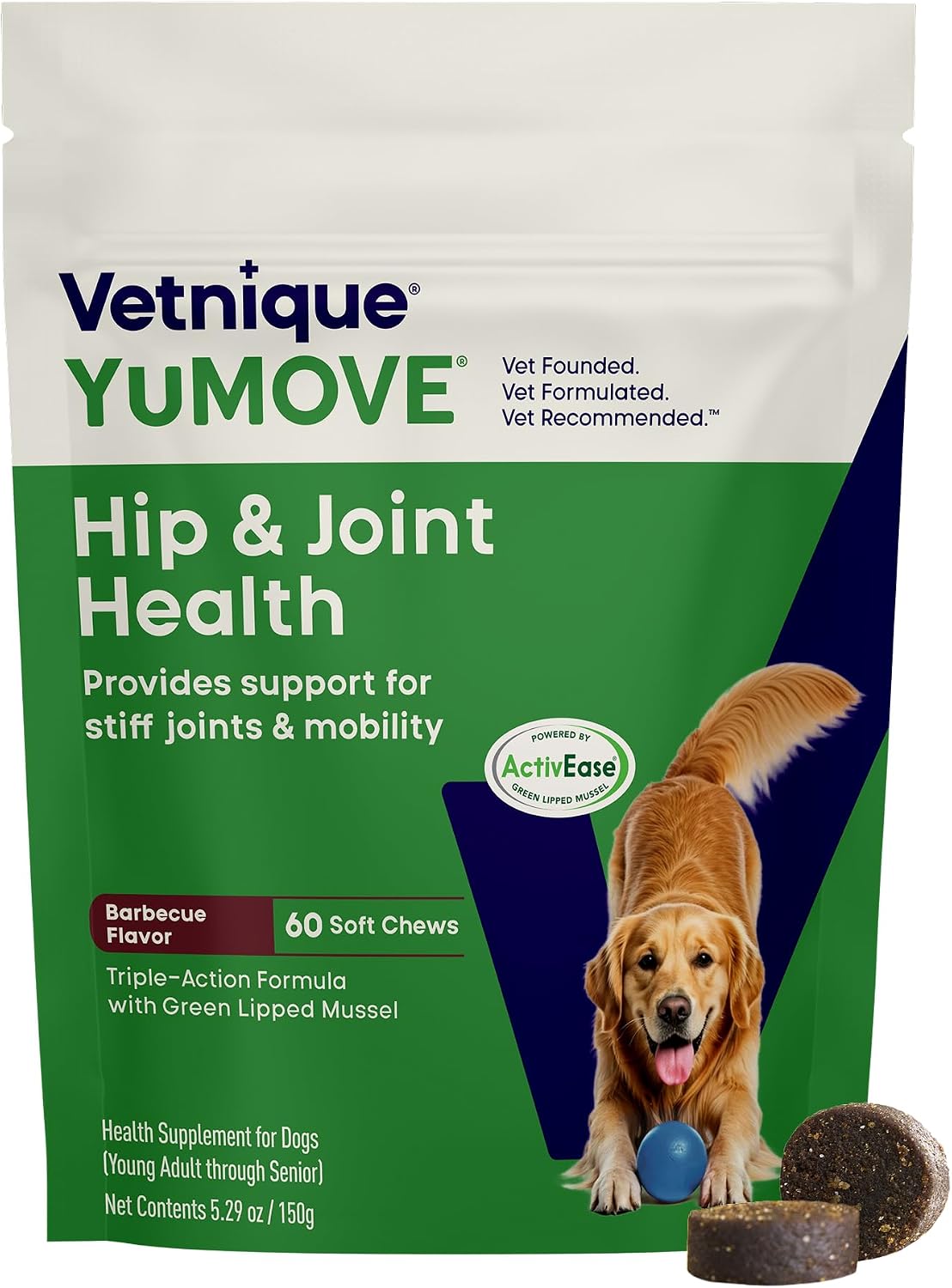 YuMOVE Adult Dog Hip & Joint Supplement Chews Green Lipped Mussel 300ct