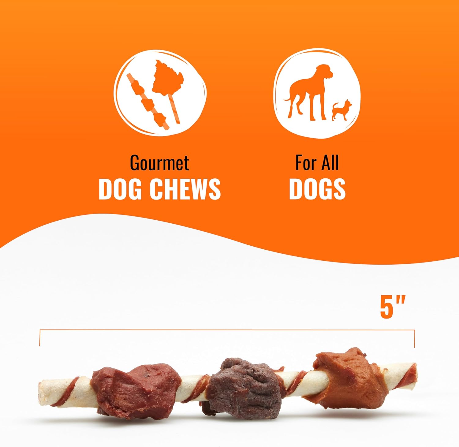 Good 'n' Fun Kabobs Long-Lasting Dog Treat Made With Real Protein, 18 Count | Premium Chicken, Pork and Beef Hide Chew, Supports Dental Health and Mental Stimulation, For Adult Dogs