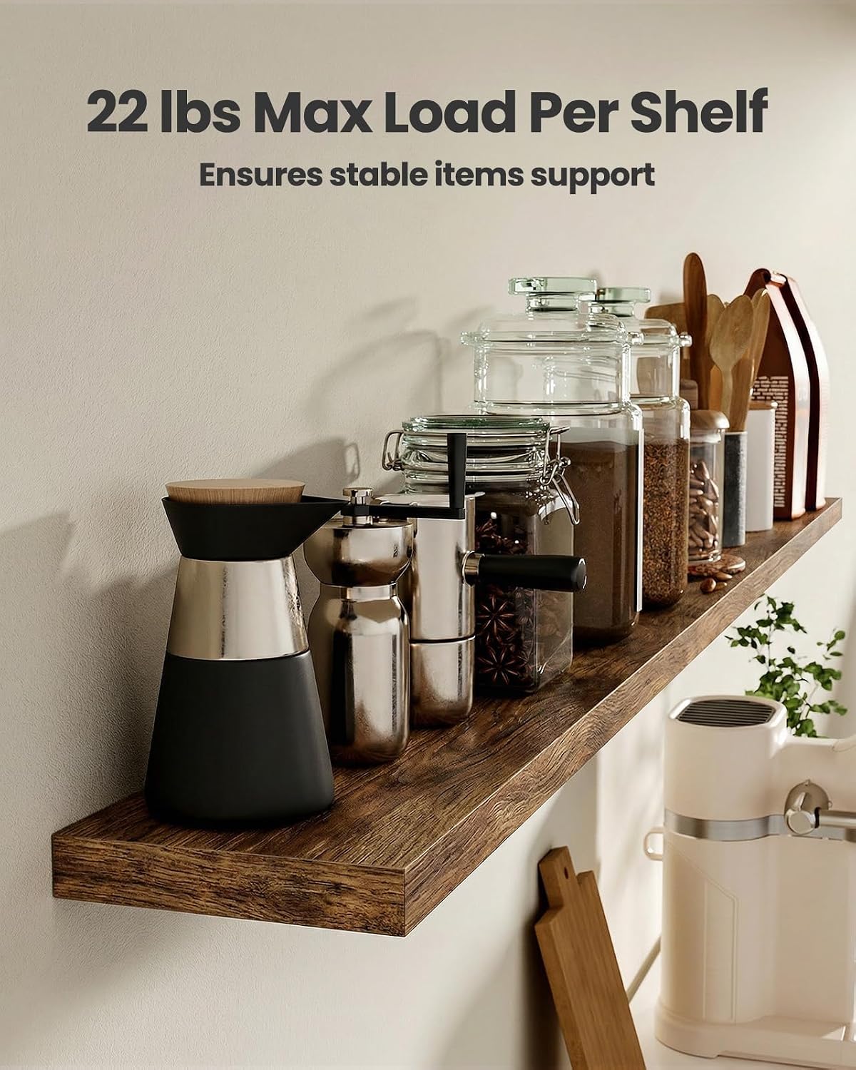 AMADA HOMEFURNISHING Floating Shelves, Wall Shelves for Bathroom/Living Room/Bedroom/Kitchen Decor