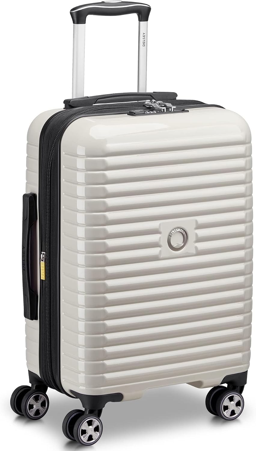 DELSEY PARIS Cruise 3.0, 20 Inch Carry-On Hardside Luggage, Deep Sea Navy | Expandable Suitcase, Lightweight 100% Polycarbonate Shell, Dual-Density Spinner Wheels, USB Port, TSA Lock