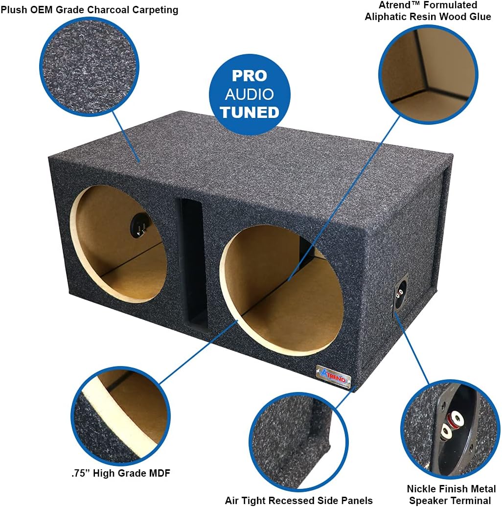 Atrend 15DQV 15” Dual Vented Subwoofer/Speaker Enclosure Made in USA,15DQV