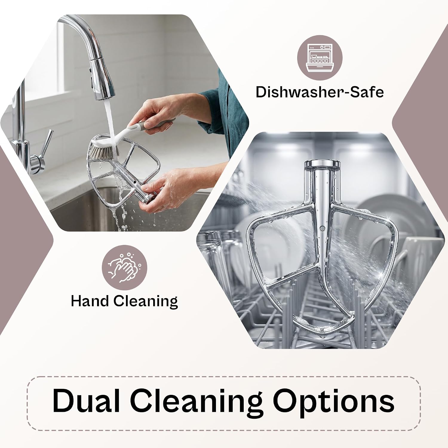 7&8 Quart Kitchen Stand Stainless Steel Mixer Attachments for Kitchen-Aid