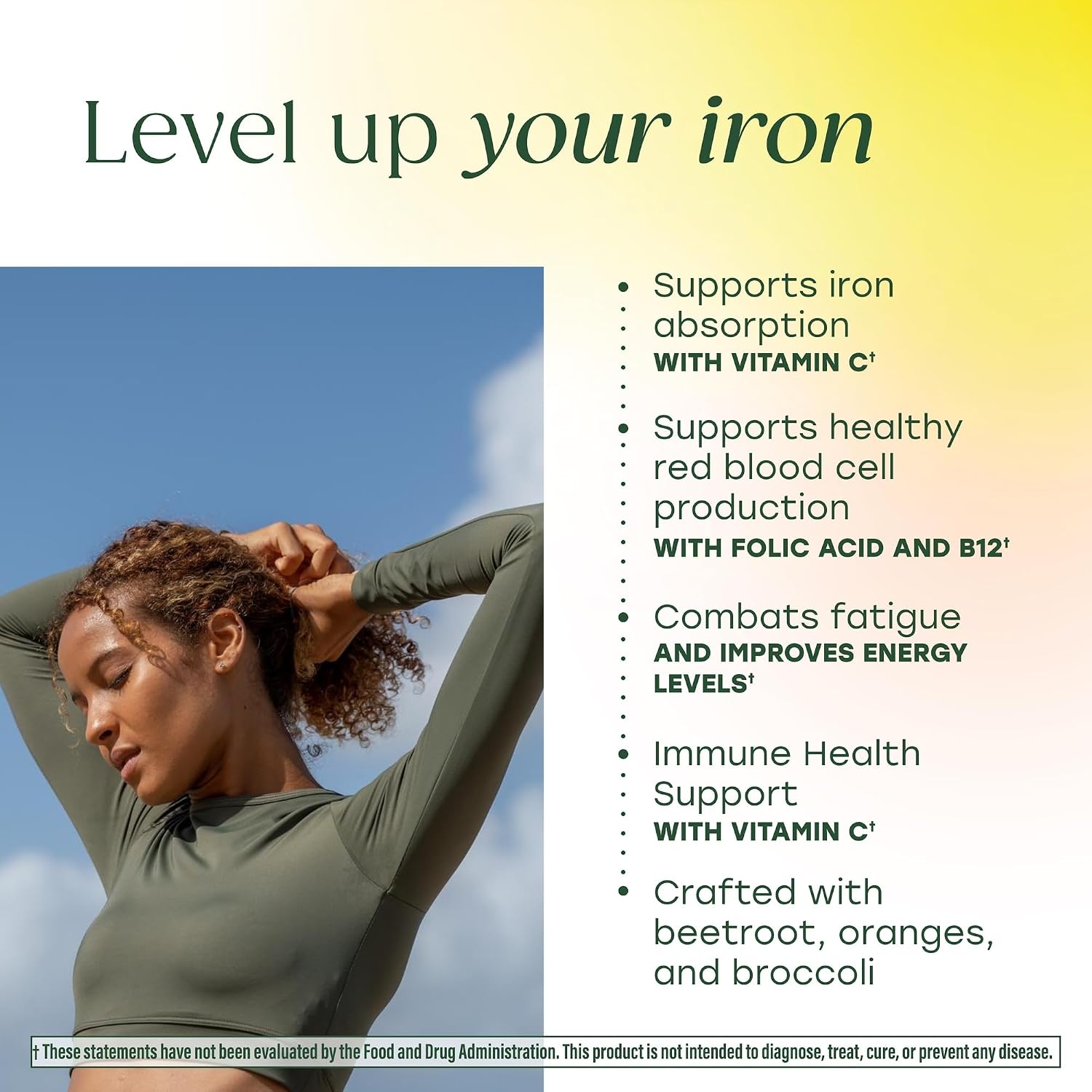 MegaFood Blood Builder Iron Supplement, Energy Support, 72 Mini Tablets