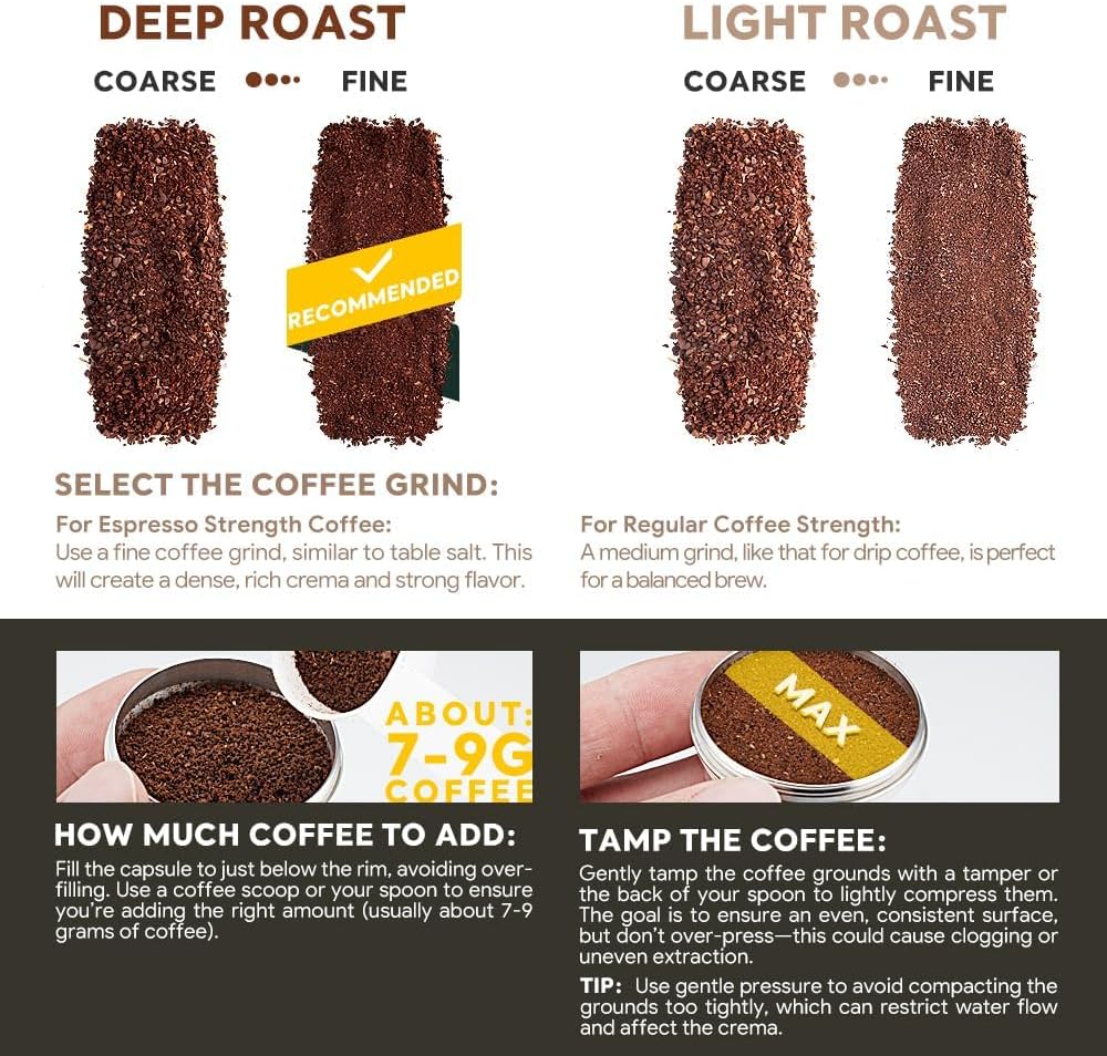 Stainless Steel Reusable Coffee Capsule, Metal Refillable Coffee Pod Brewing Espresso 70ML/2.40Z(SMALL), Compatible with N-espresso Ver-tuoPlus XN903/XN900 / Vertuo-line GCA1/ENV135/ENV150