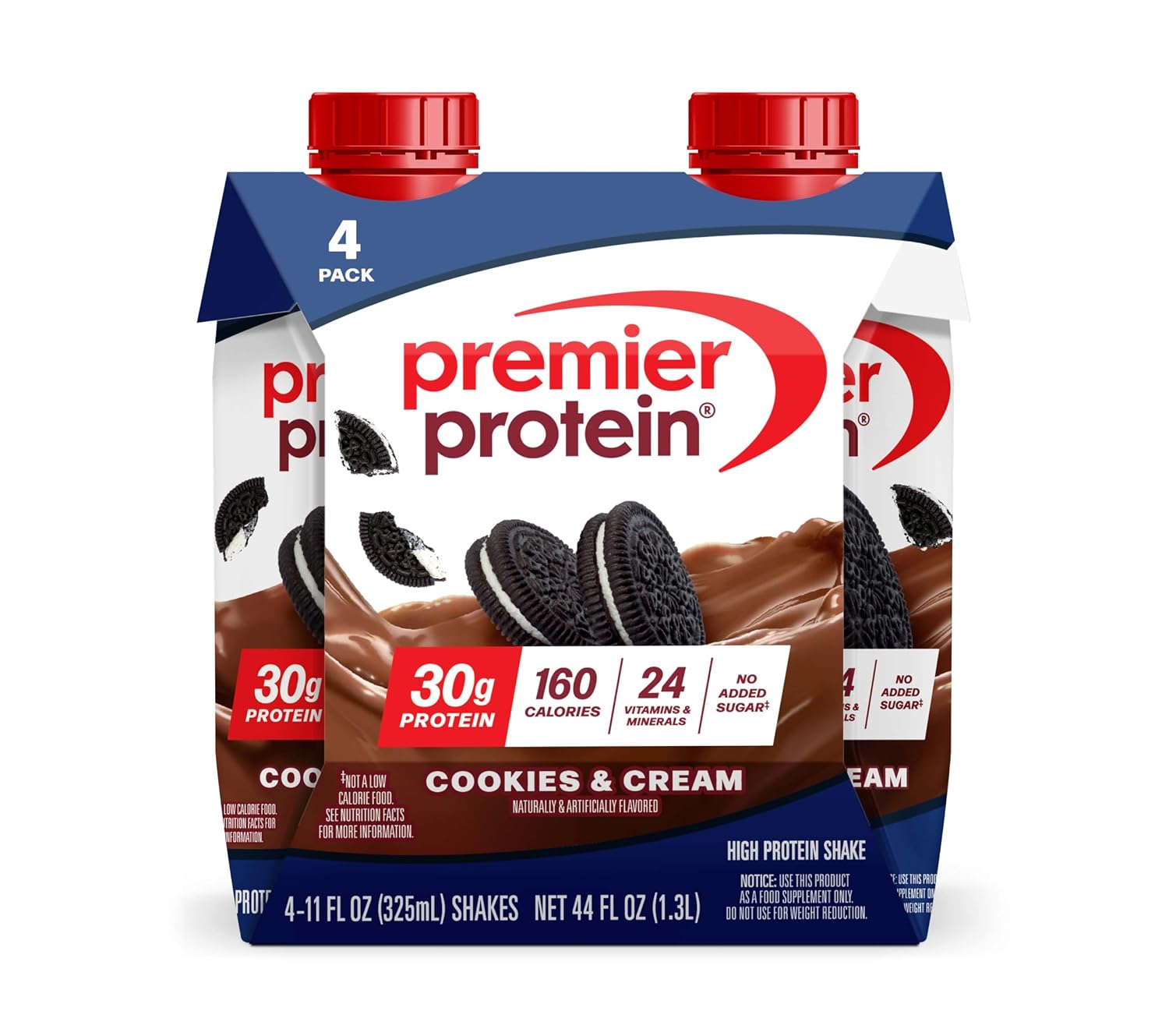 Premier Protein 30g High Protein Shake, Vanilla, 12 Pack | 160 Calories, 24 Vitamins & Minerals, No Added Sugar, Supports Muscle Health, Gluten-Free, 11 oz