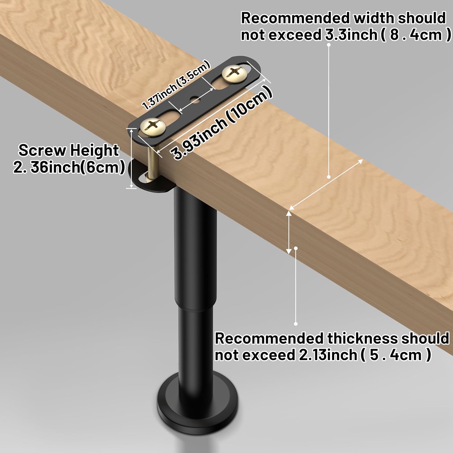 Wlrrcwdttc 4 Pcs Adjustable Height Bed Support Legs 7.08-12.6 inch, Bed Frame Center Support Legs for Bed Frame/Bed Center Slat/Furniture