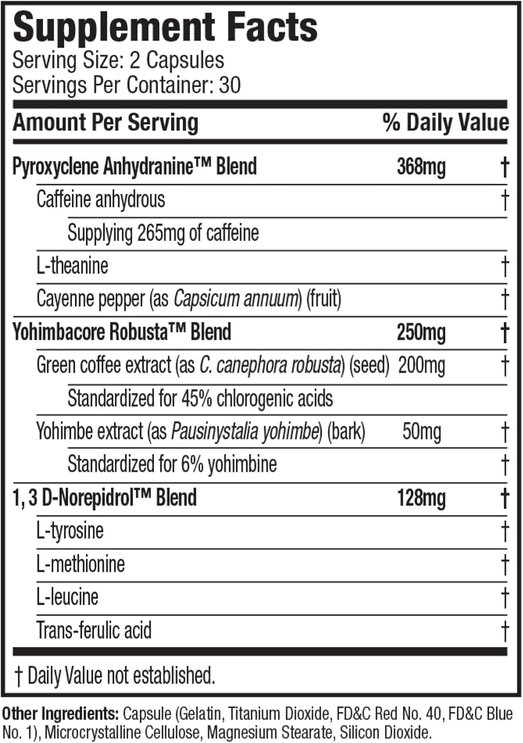 Hydroxycut Hardcore - Thermogenic Supplement - Energy & Metabolism Support - 265 mg Caffeine Anhydrous, Green Coffee Extract - Rapid Release Capsules - 60 Count