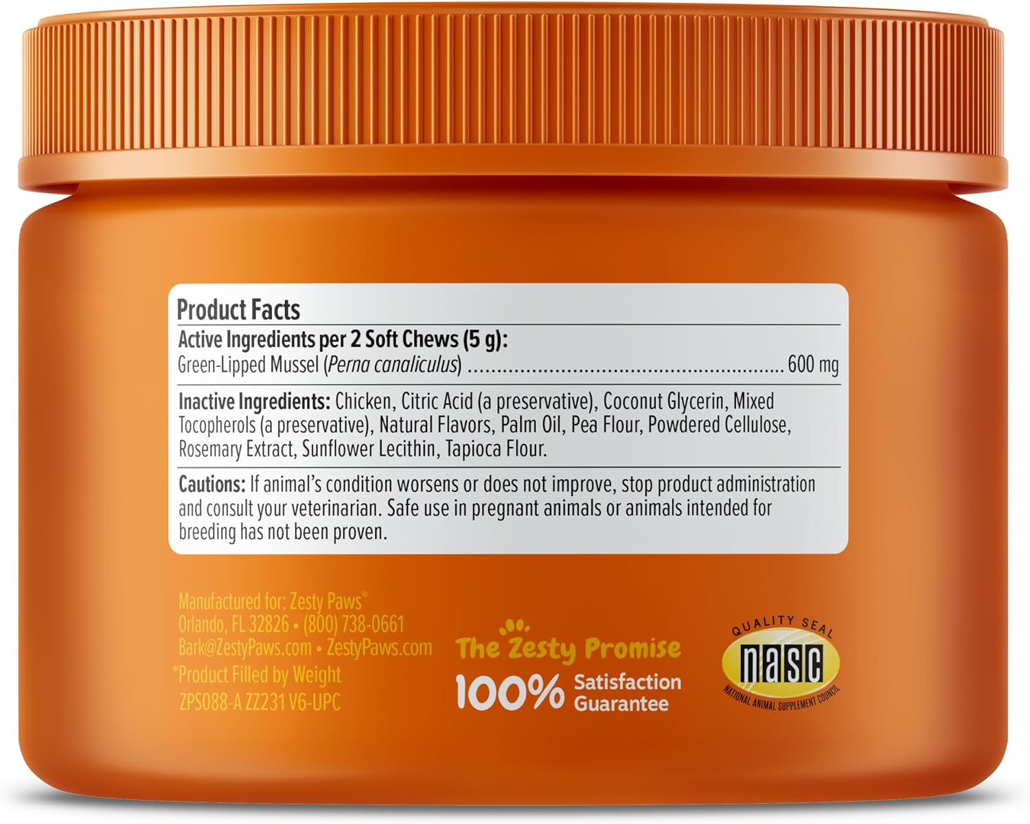 Zesty Paws Hip and Joint Supplement for Dogs - Glucosamine with Chondroitin, MSM, Vitamins C and E Dog Joint Relief - Mobility Bites Duck – 90 Count