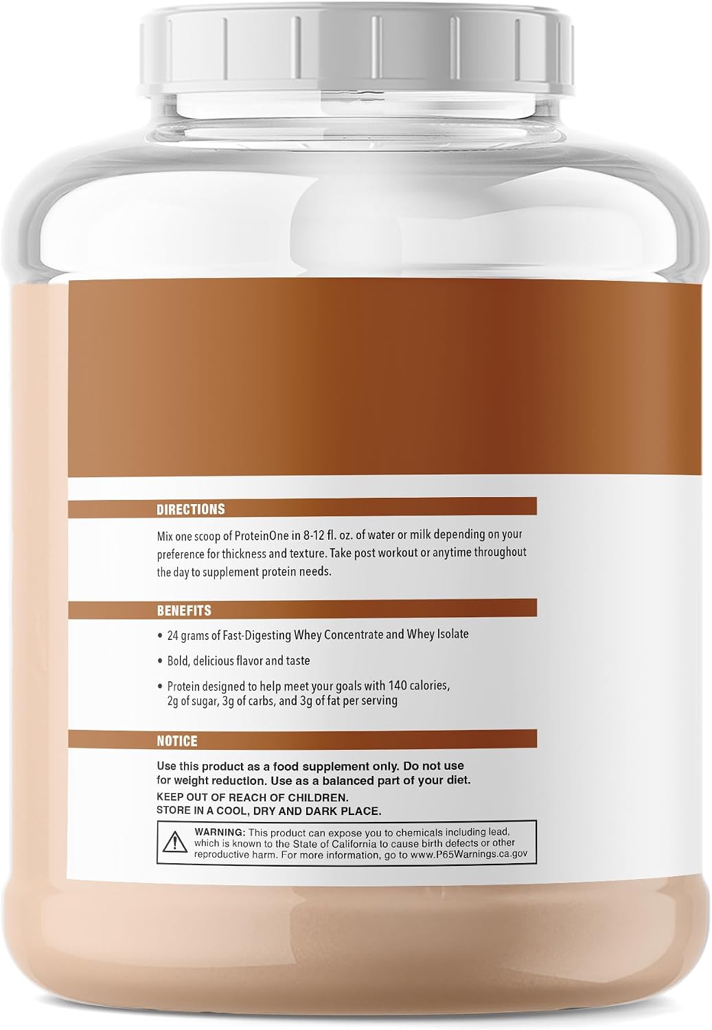 NutraOne ProteinOne Whey Protein Promote Recovery and Build Muscle with a Protein Shake Powder for Men & Women (Chocolate PB Cup, 5 LB)