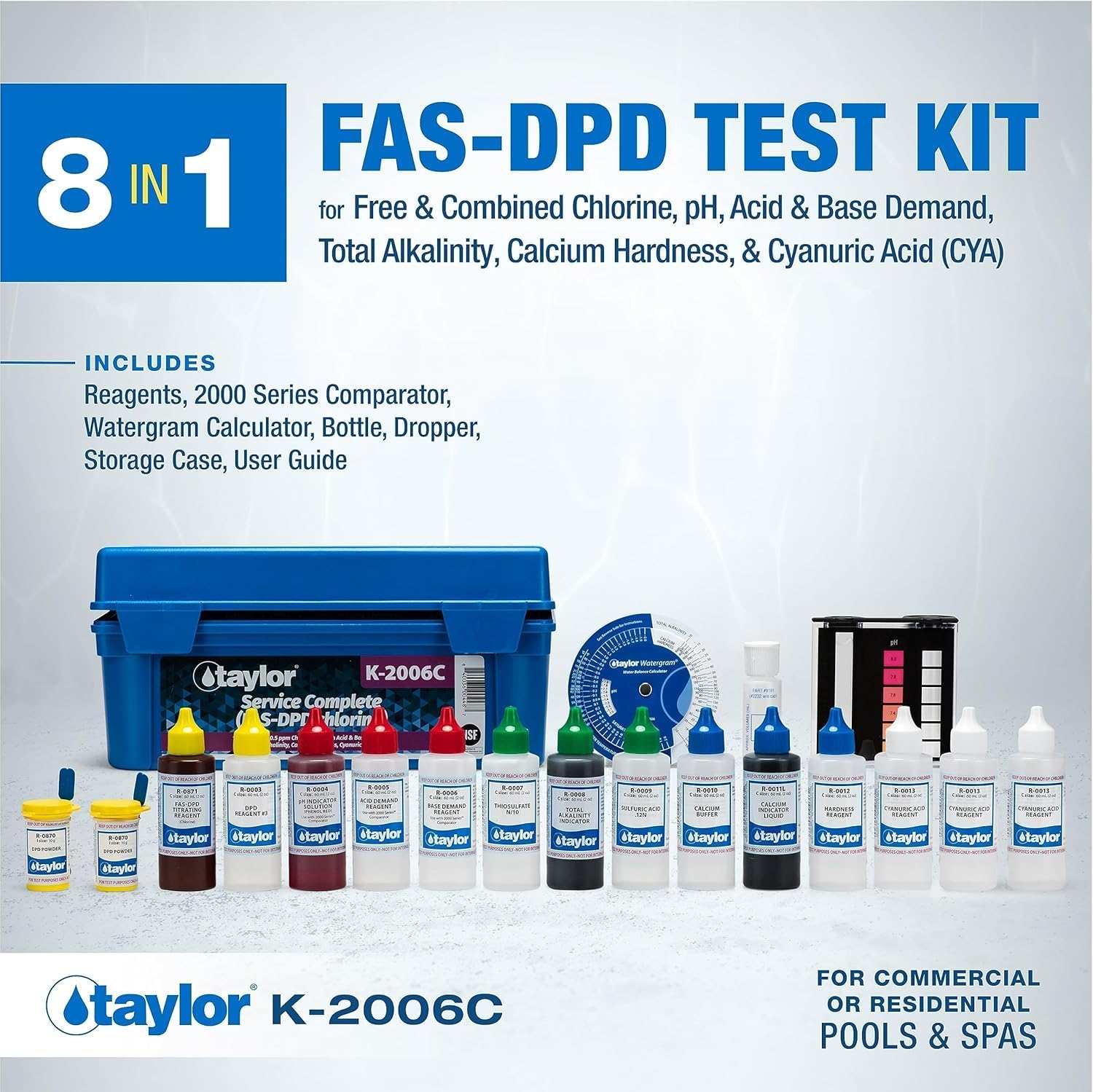 Taylor Service Complete Pool Water Test Kit K-2006C