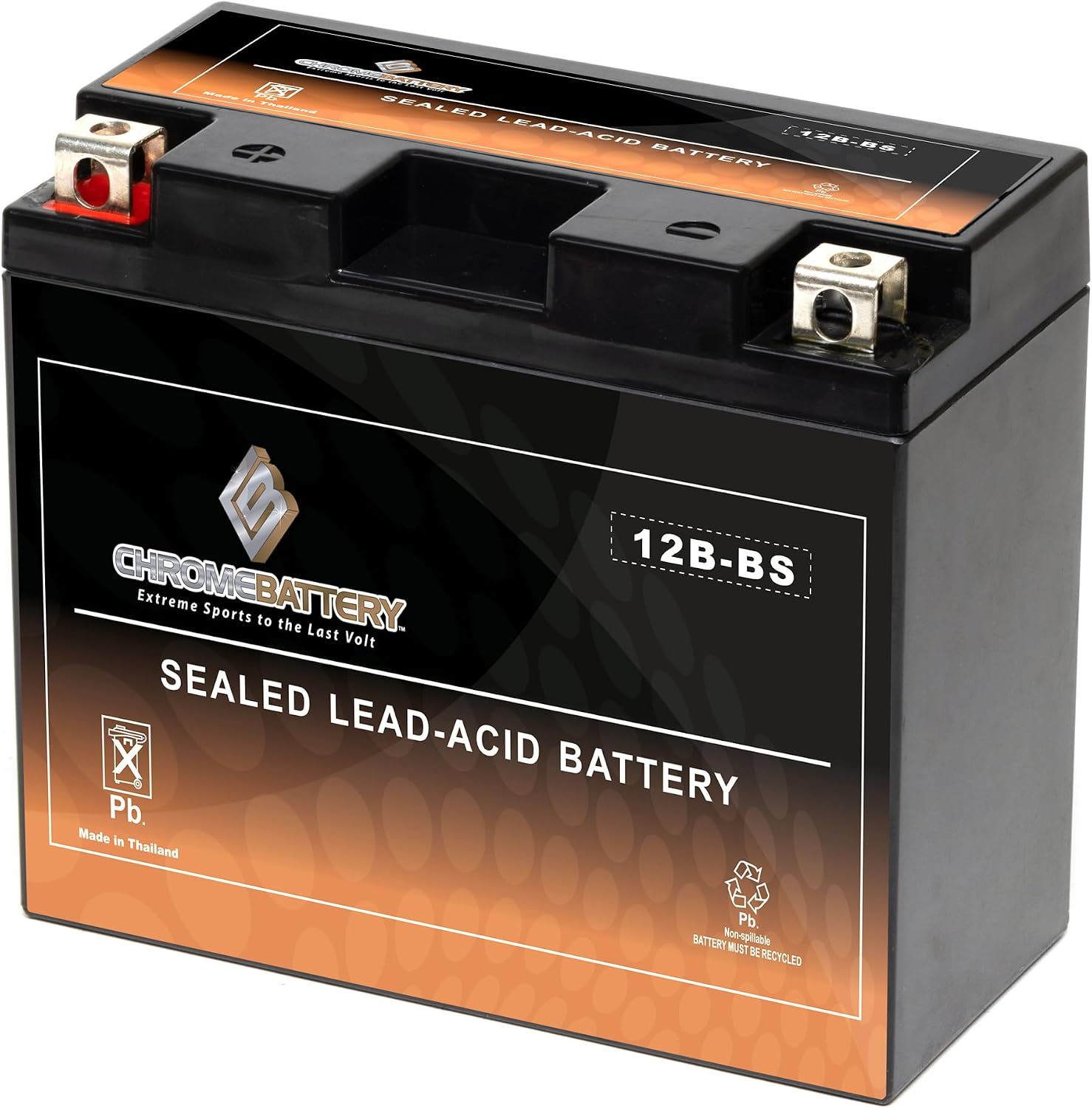 CB CHROMEBATTERY YTX30L-BS 12V 385 CCA AGM – Maintenance-Free 30Ah Battery for Harley, ATV, UTV, Snowmobile, Jet Ski – T3 Nut & Bolt Terminal – Fits Harley Touring, Polaris Sportsman 850