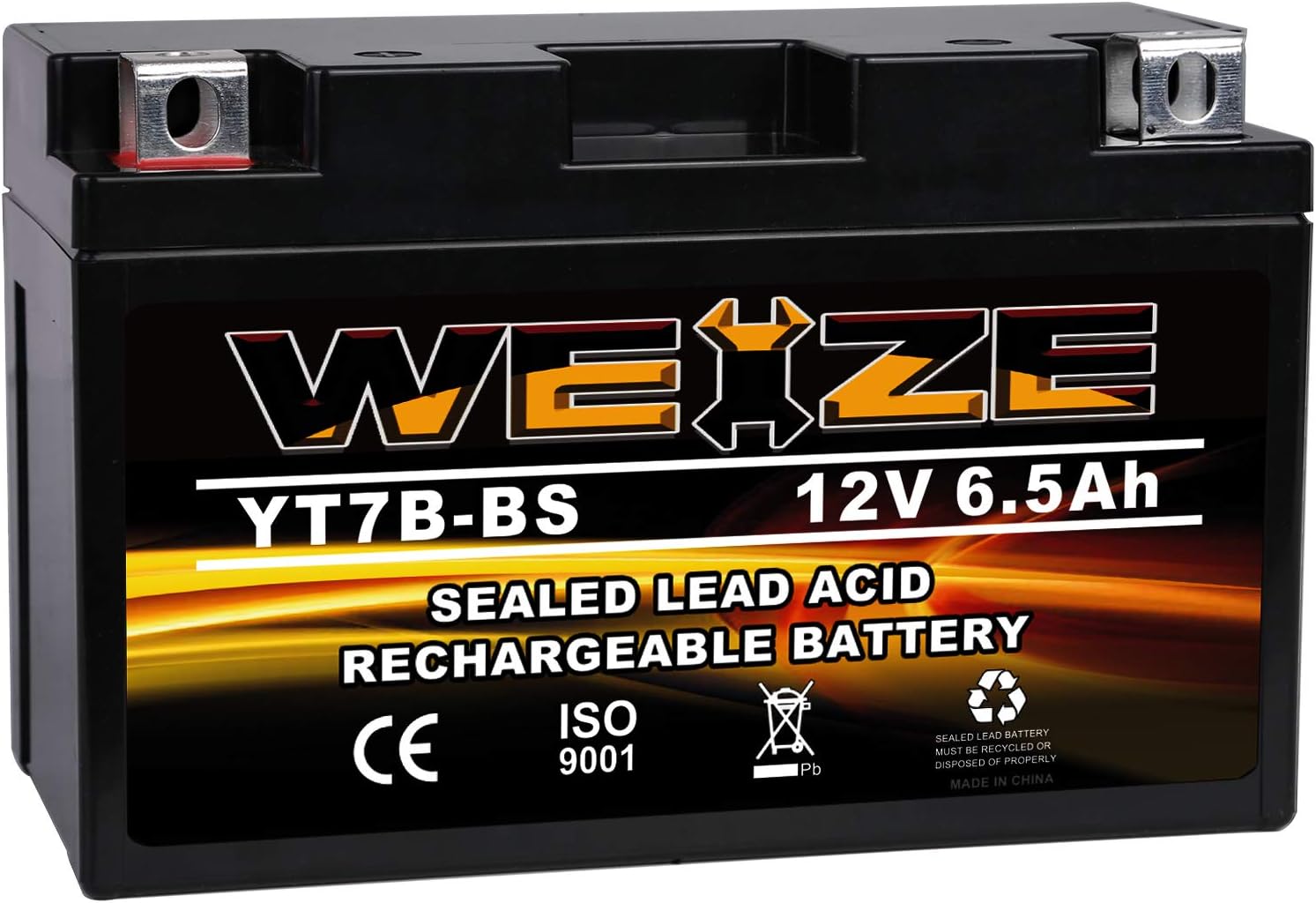 Weize YTX14 BS ATV Battery High Performance - Maintenance Free - Sealed AGM YTX14-BS Motorcycle Battery compatible with Honda Suzuki Kawasaki Yamaha scooter snowmobile