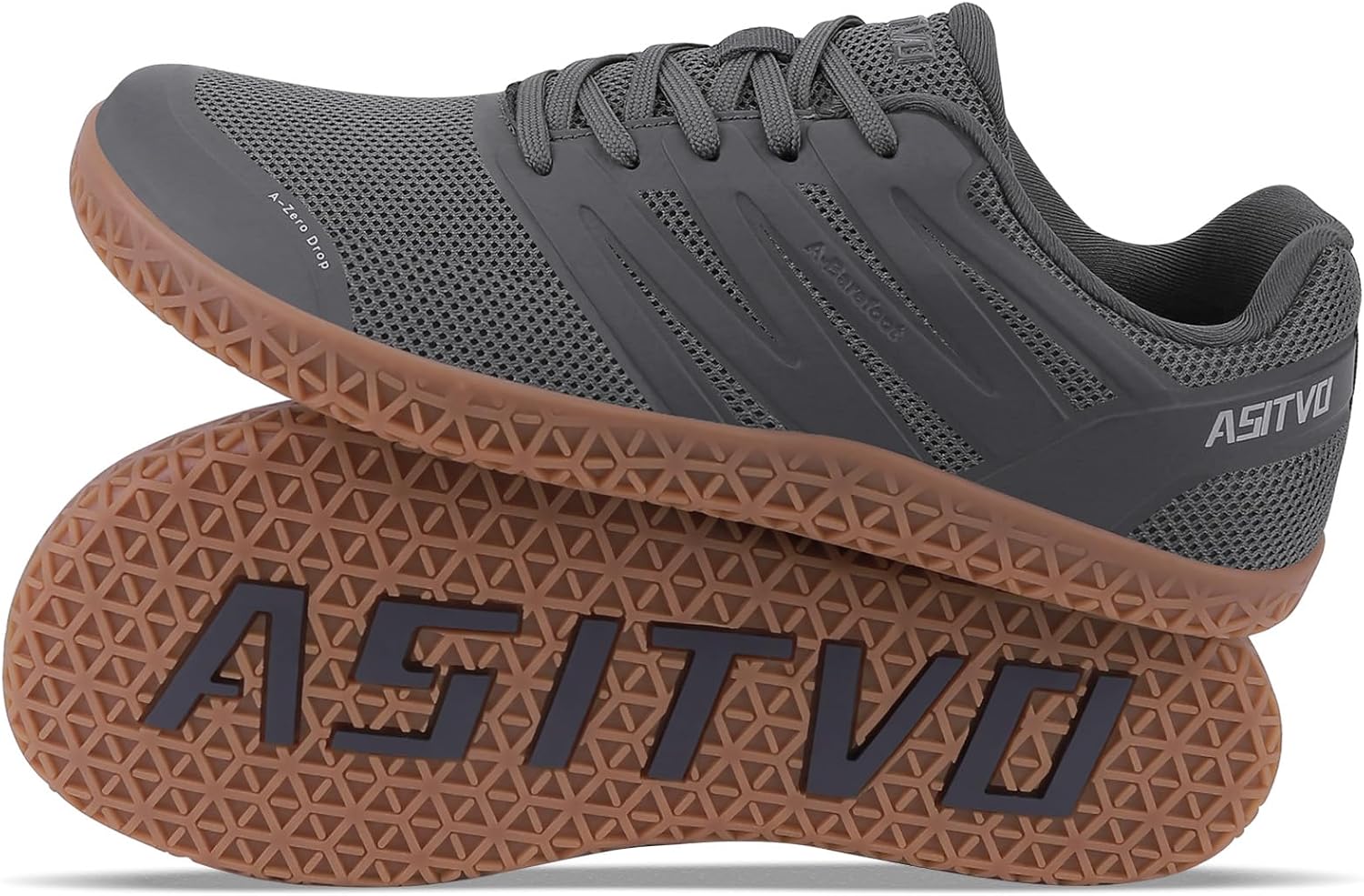 ASITVO Wide Men's Barefoot Zero Drop Sole Minimalist Sneakers Walking Shoes | Width Toe Box Cross Trainer Gym TPU Toe No-Sew Upper Grounding