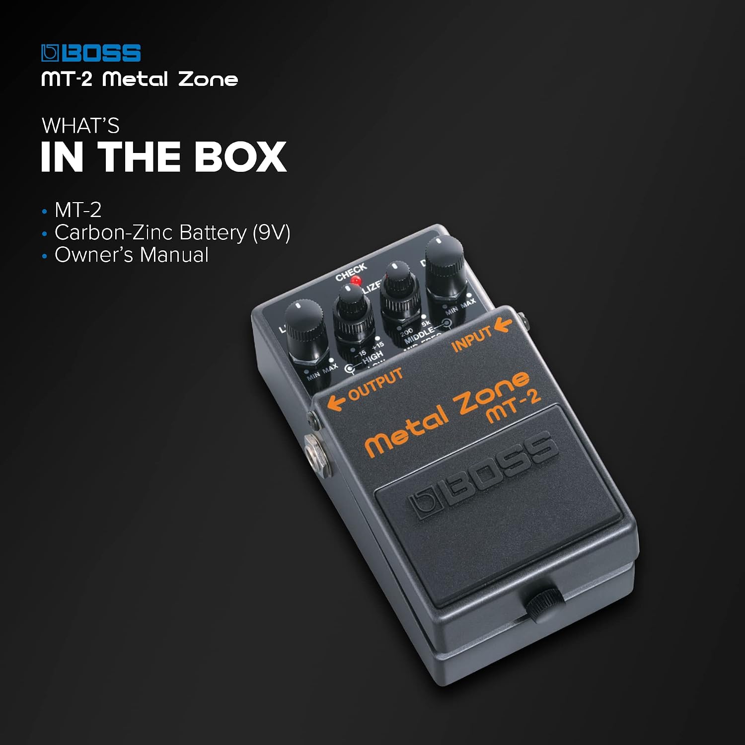 Boss MT-2 Metal Zone Distortion Guitar Pedal