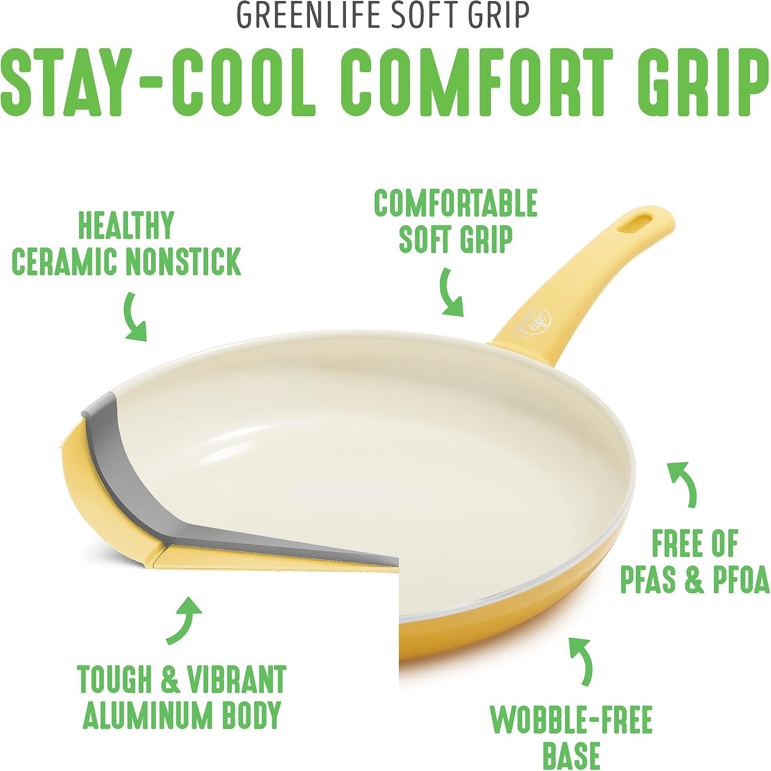 GreenLife Soft Grip 1QT and 2QT Saucepan Set, Healthy Ceramic Nonstick, Non Toxic PFAS & PFOA-Free, Dishwasher Safe, Glass Lids, Stay-Cool Handles, Easy Clean Cookware, Kitchen Essentials, Turquoise