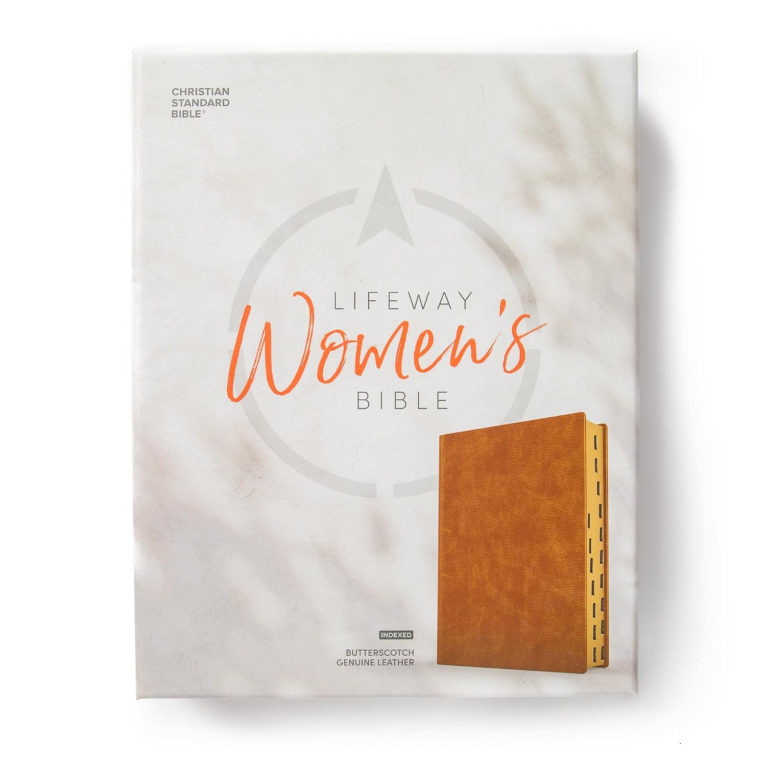 CSB Lifeway Women's Bible, Butterscotch Genuine Leather, Black Letter, Single-Column, Wide-Margins, Devotions, Articles, Word Studies